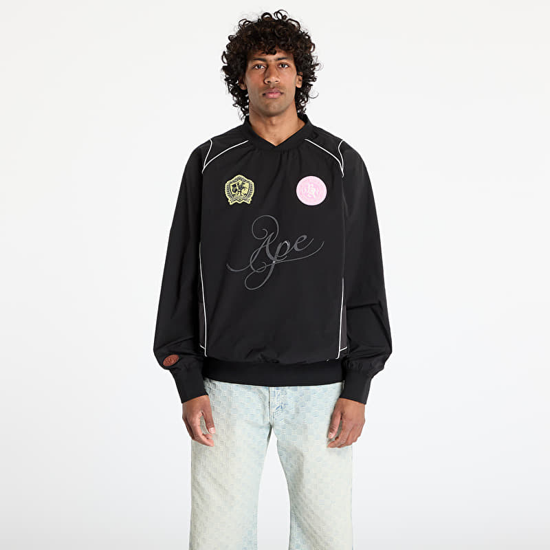 A BATHING APE Multi Logo Relaxed Fit Pullover UNISEX Black