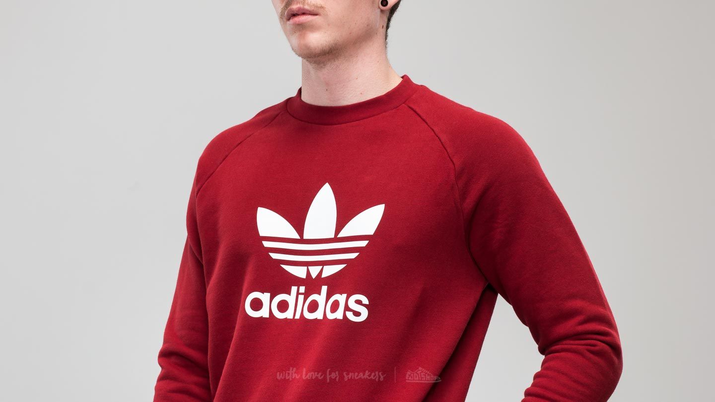 Hoodies and sweatshirts  adidas Trefoil Crew Rust Red