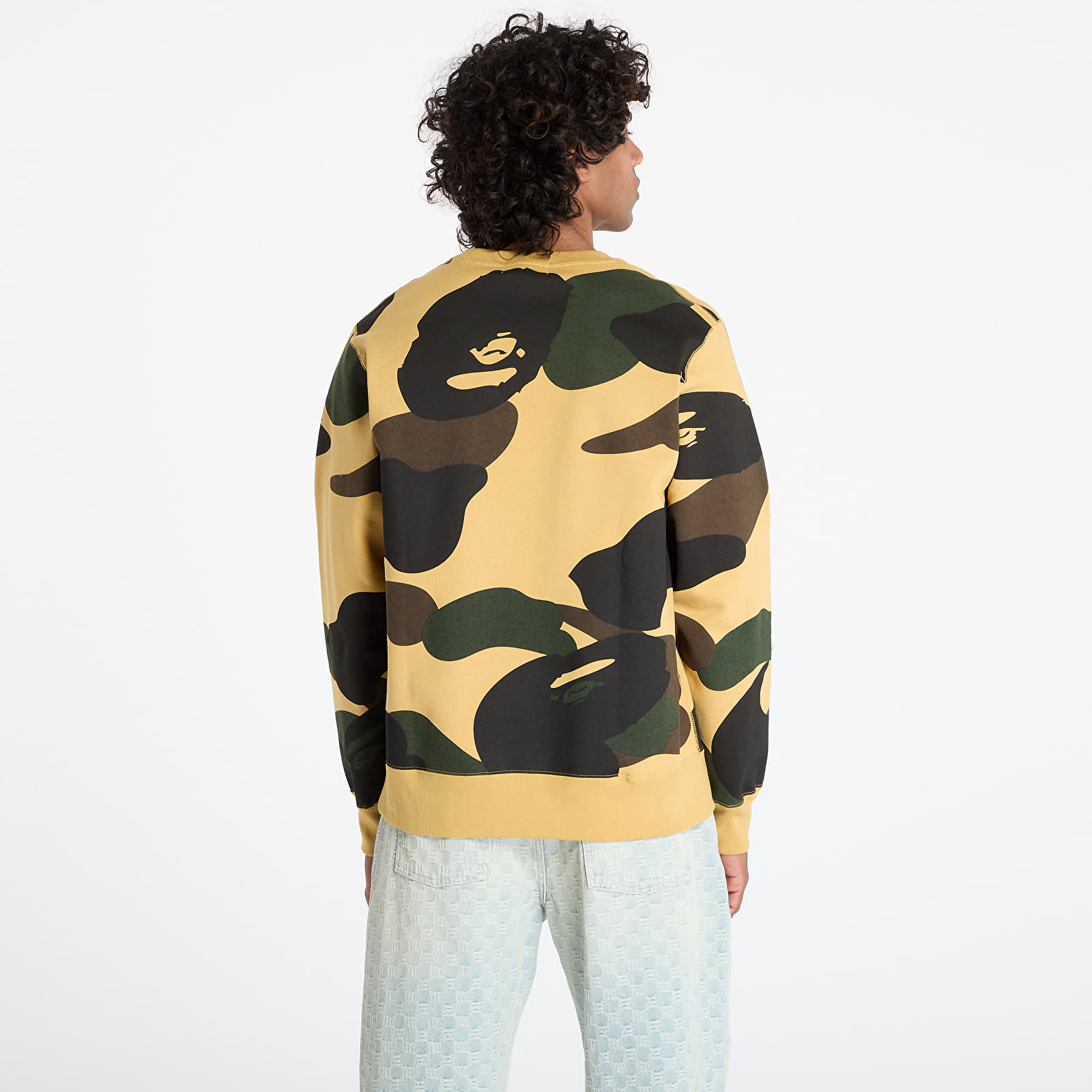 Hoodies and sweatshirts  A BATHING APE Giant 1St Camo By Bathing Ape Crewneck Sweatshirt UNISEX Yellow