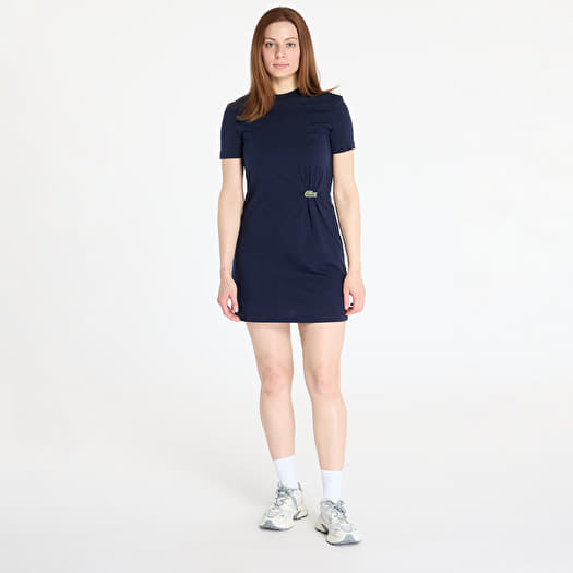 LACOSTE Heavy Jersey Dress Navy Blue | Footshop