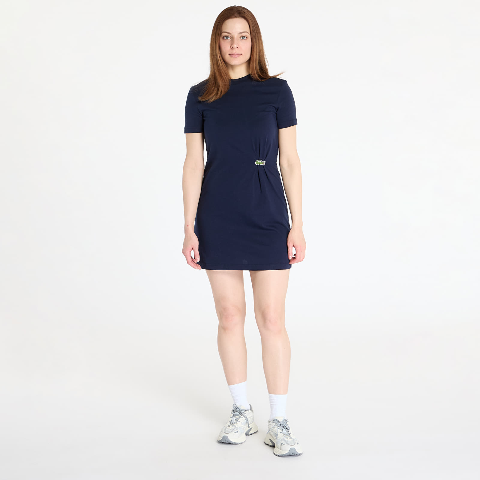 Ruhák LACOSTE Heavy Jersey Dress Navy Blue