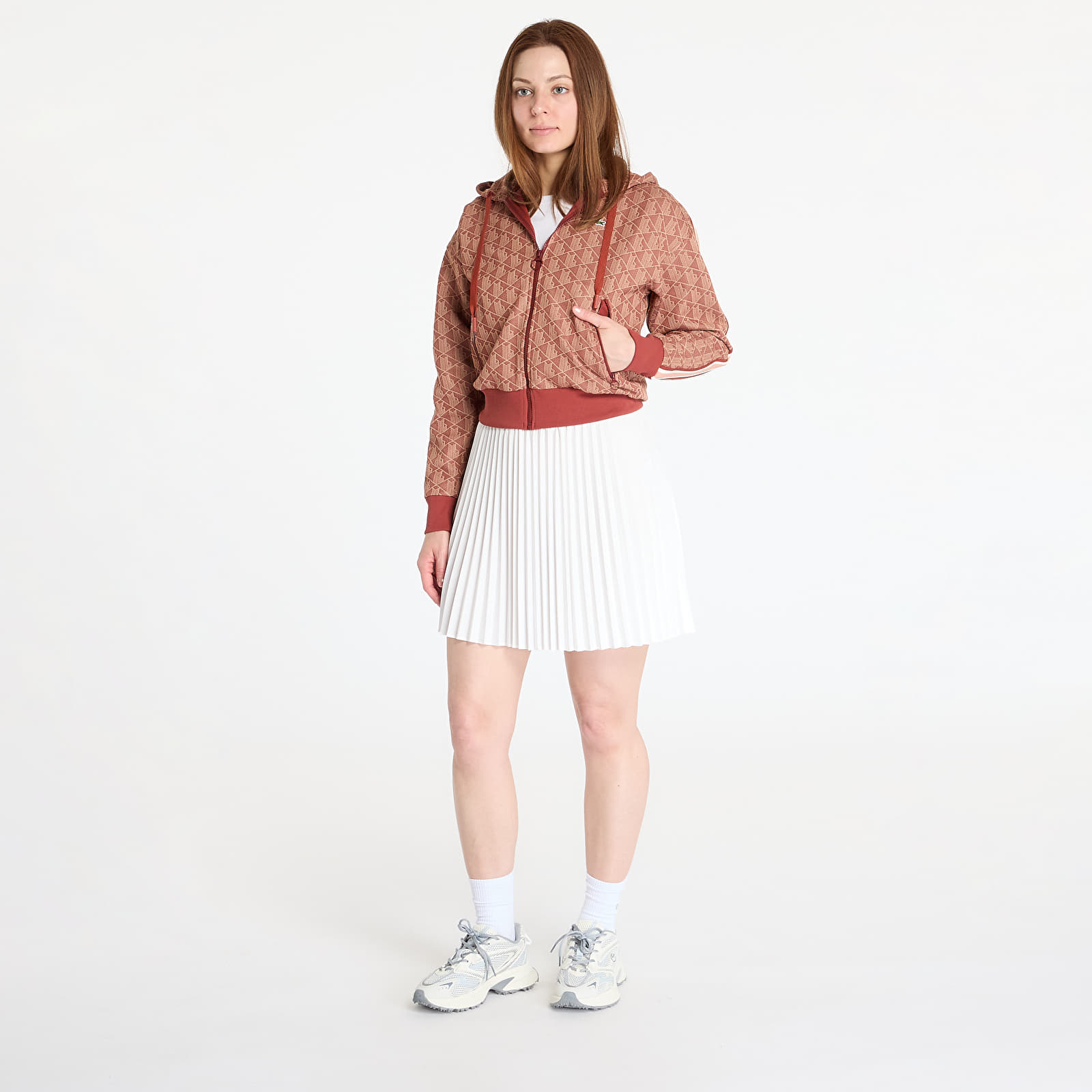 Sieviešu hoodies LACOSTE Jacquard Sweatshirt Iberis/ Latte