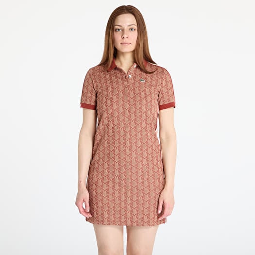 LACOSTE Jacquard Dress Iberis/ Latte