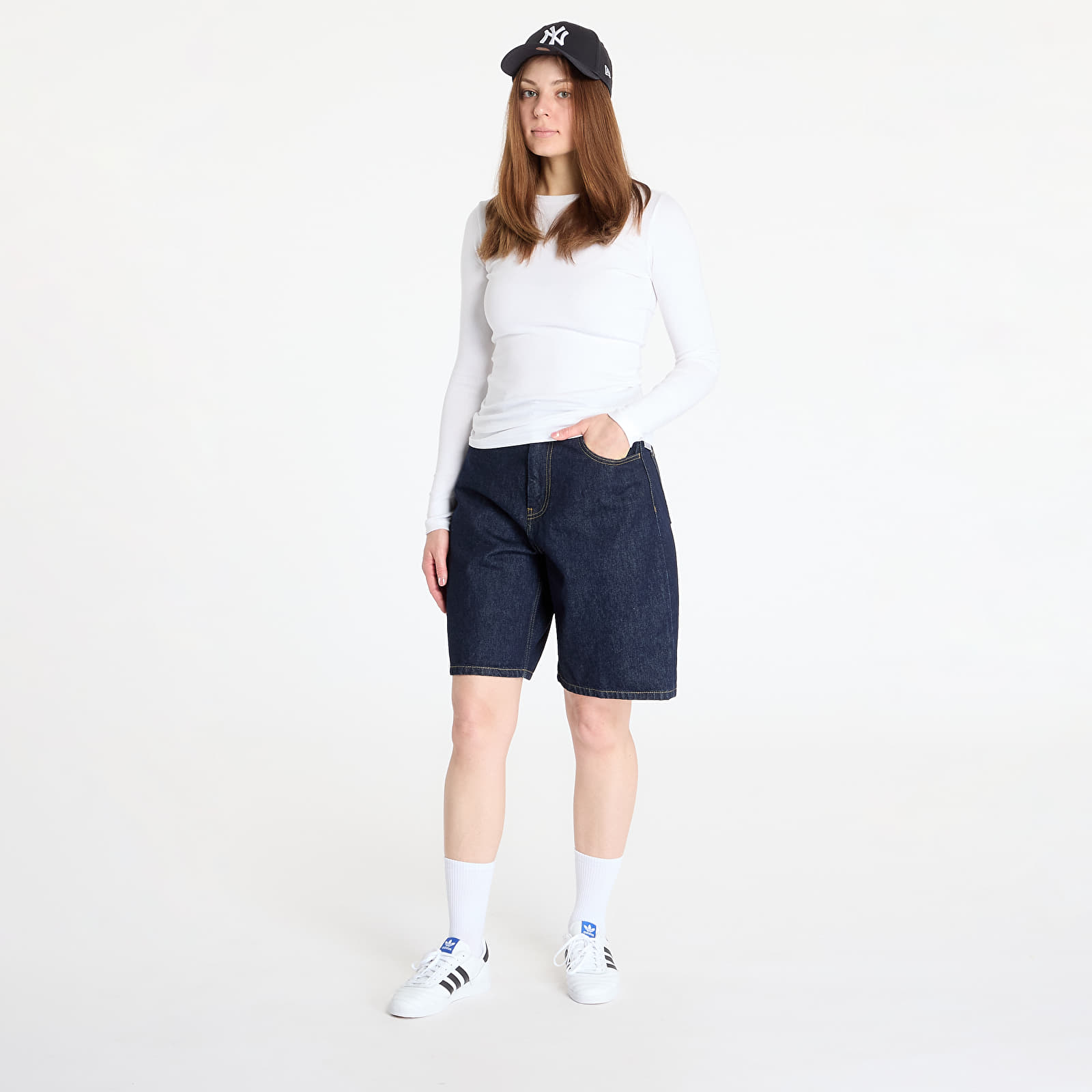 Női sortok Carhartt WIP W' Brandon Short Blue