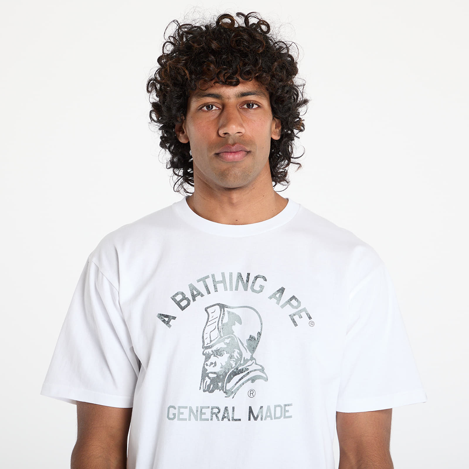 T-Shirts A BATHING APE High Tone Bleach General Made Tee UNISEX White