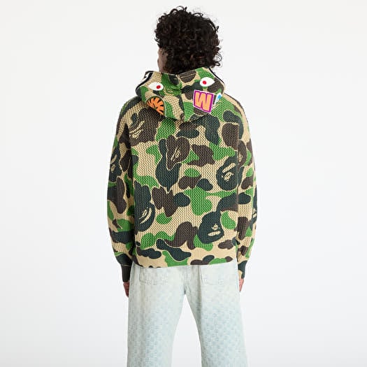 【A BATHING APE】3色展開 ABC CAMO SHARK PULLOVER HOODIE Sweaters A BATHING APE Abc Camo Crochet Relaxed Fit Shark