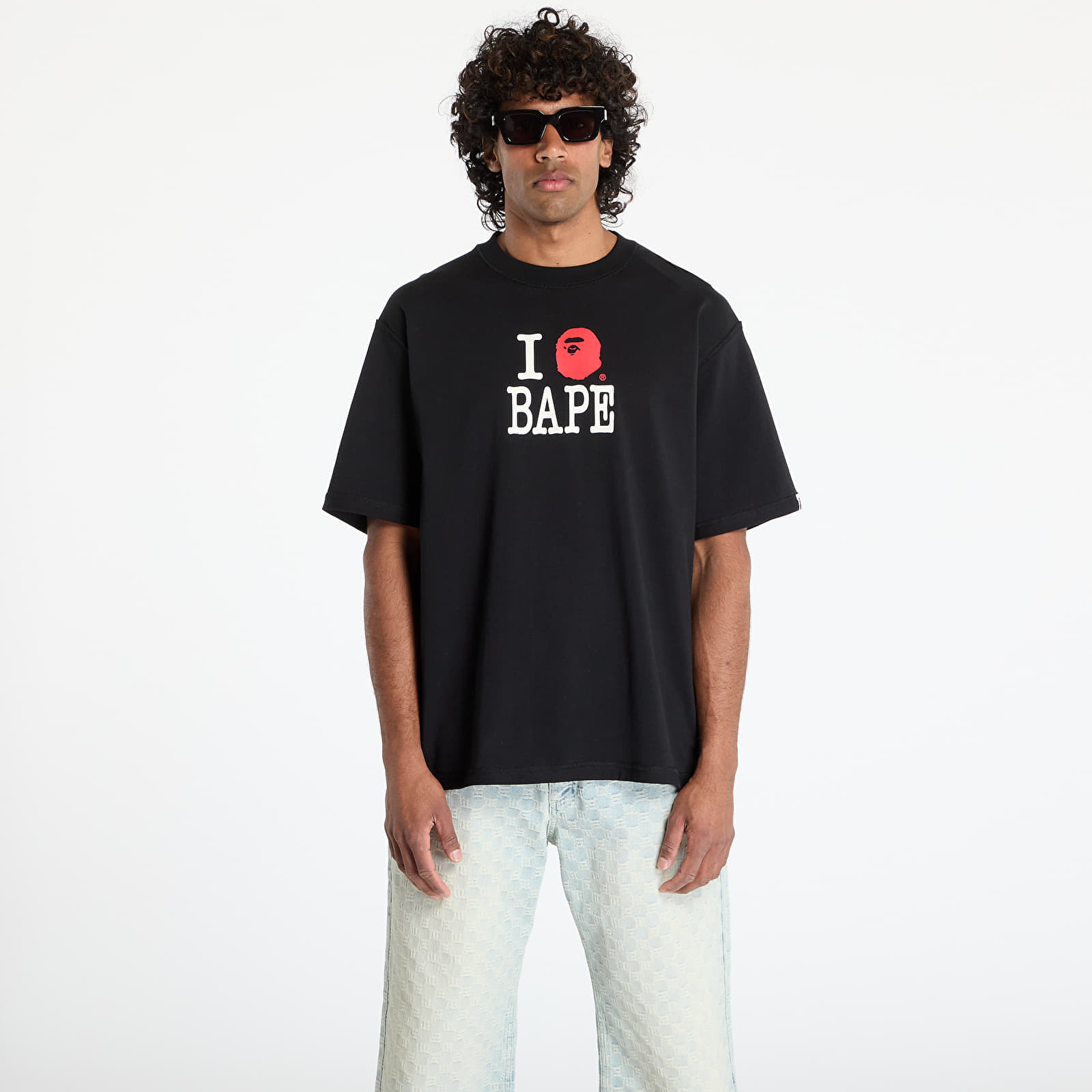 Tricou A BATHING APE Bape Logo Inside Out Relaxed Fit Tee UNISEX Black L