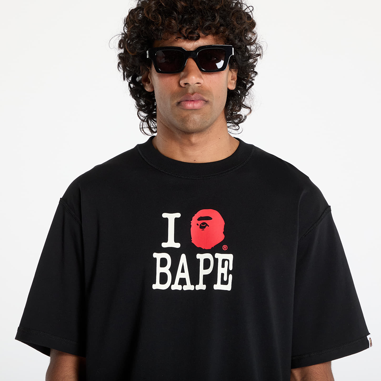 T-paidat A BATHING APE Bape Logo Inside Out Relaxed Fit Tee UNISEX Black