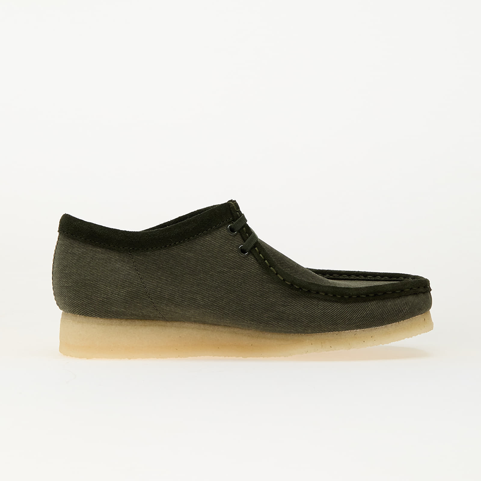 Sko til mænd Clarks Originals Wallabee Forest Green Canvas