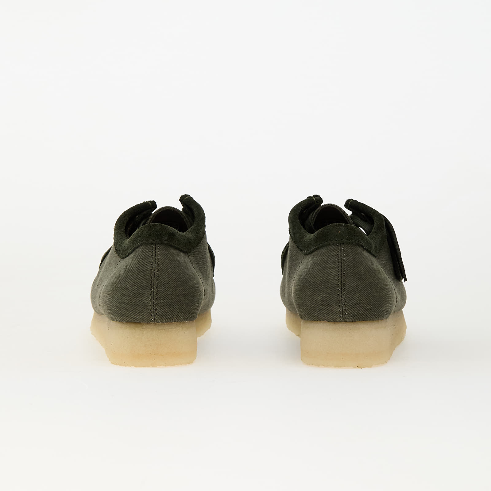 Sko til mænd Clarks Originals Wallabee Forest Green Canvas