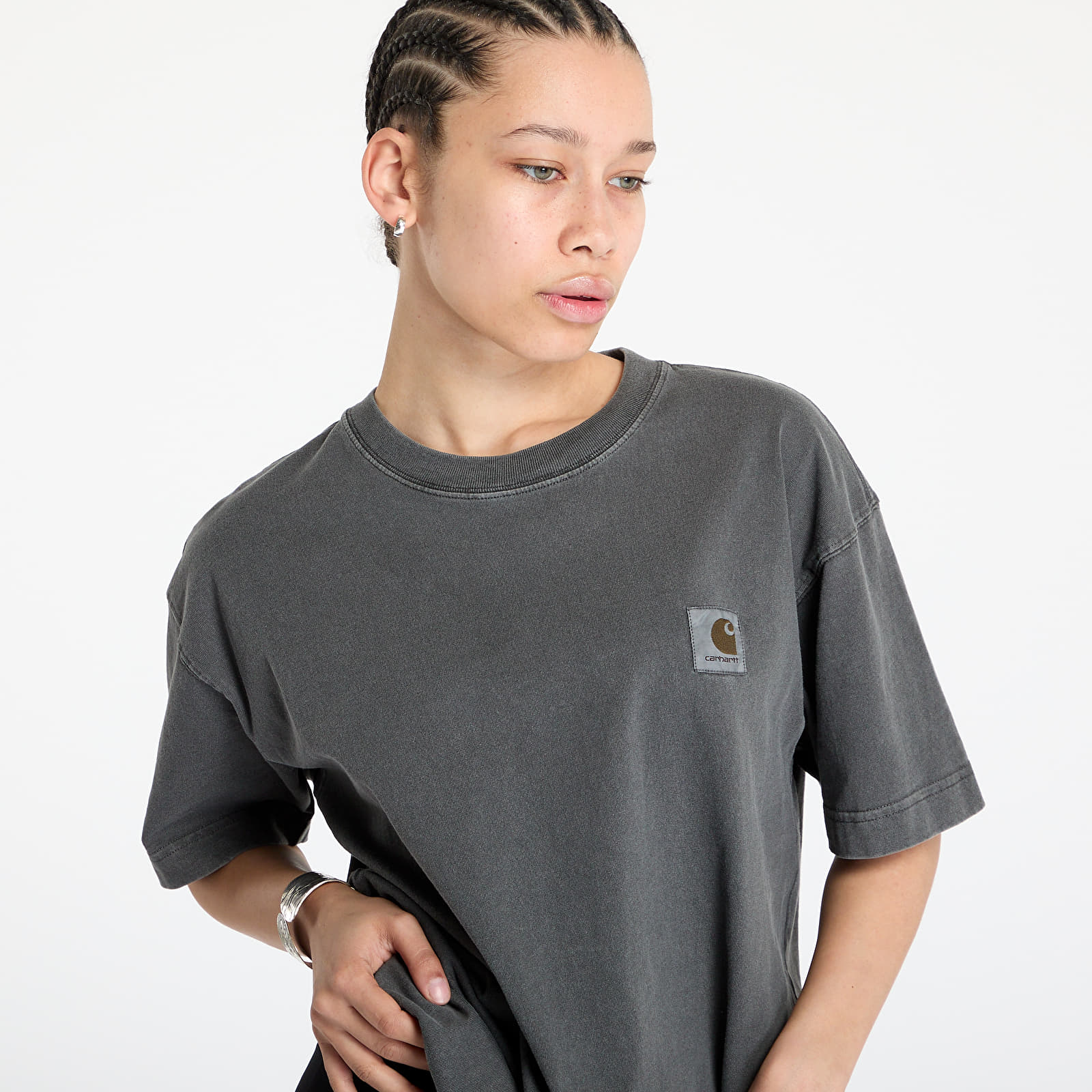 T-shirts Carhartt WIP Nelson Short Sleeve T-Shirt UNISEX Graphite Garment Dyed