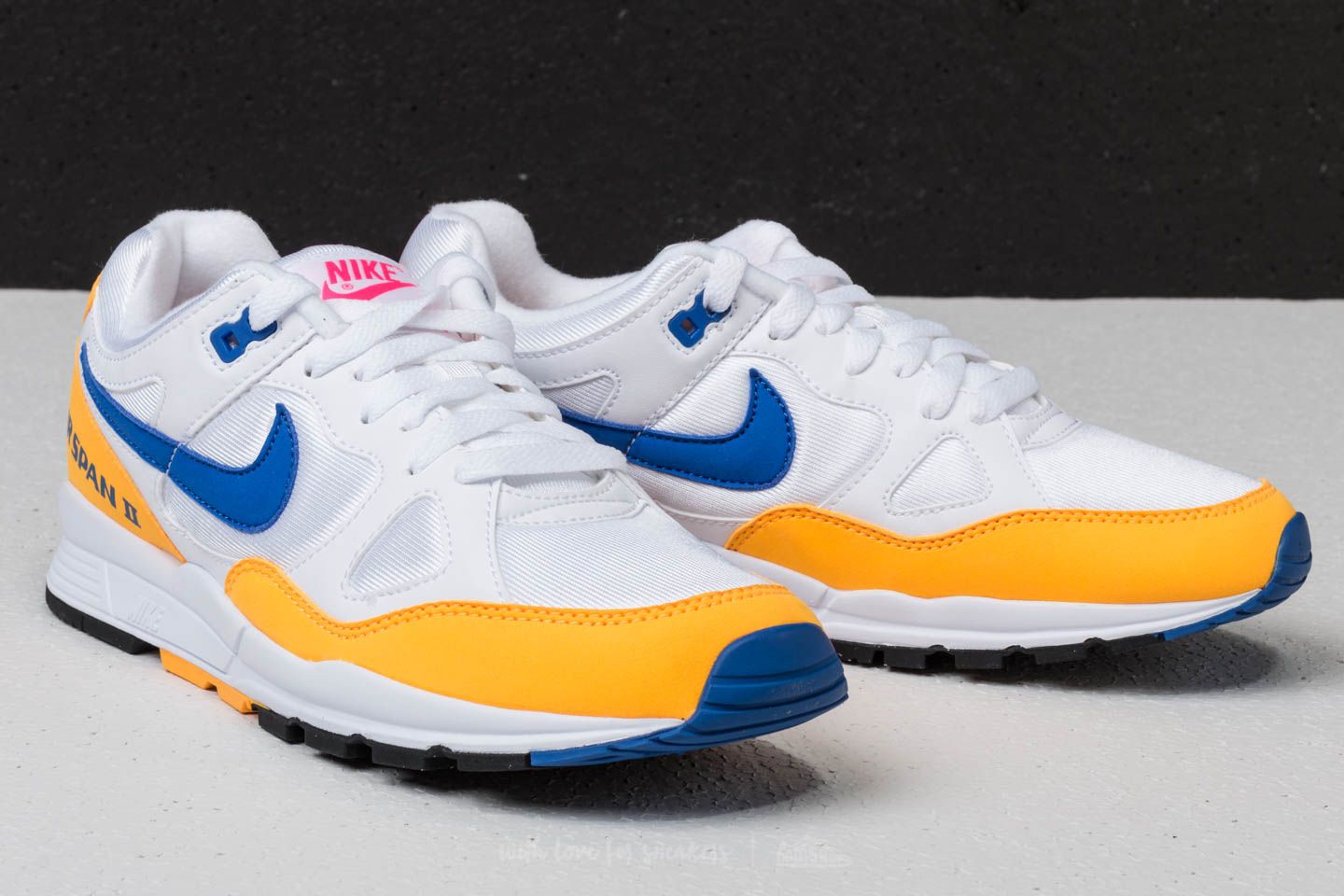 Men s shoes Nike Air Span II White Hyper Royal Laser Orange Footshop