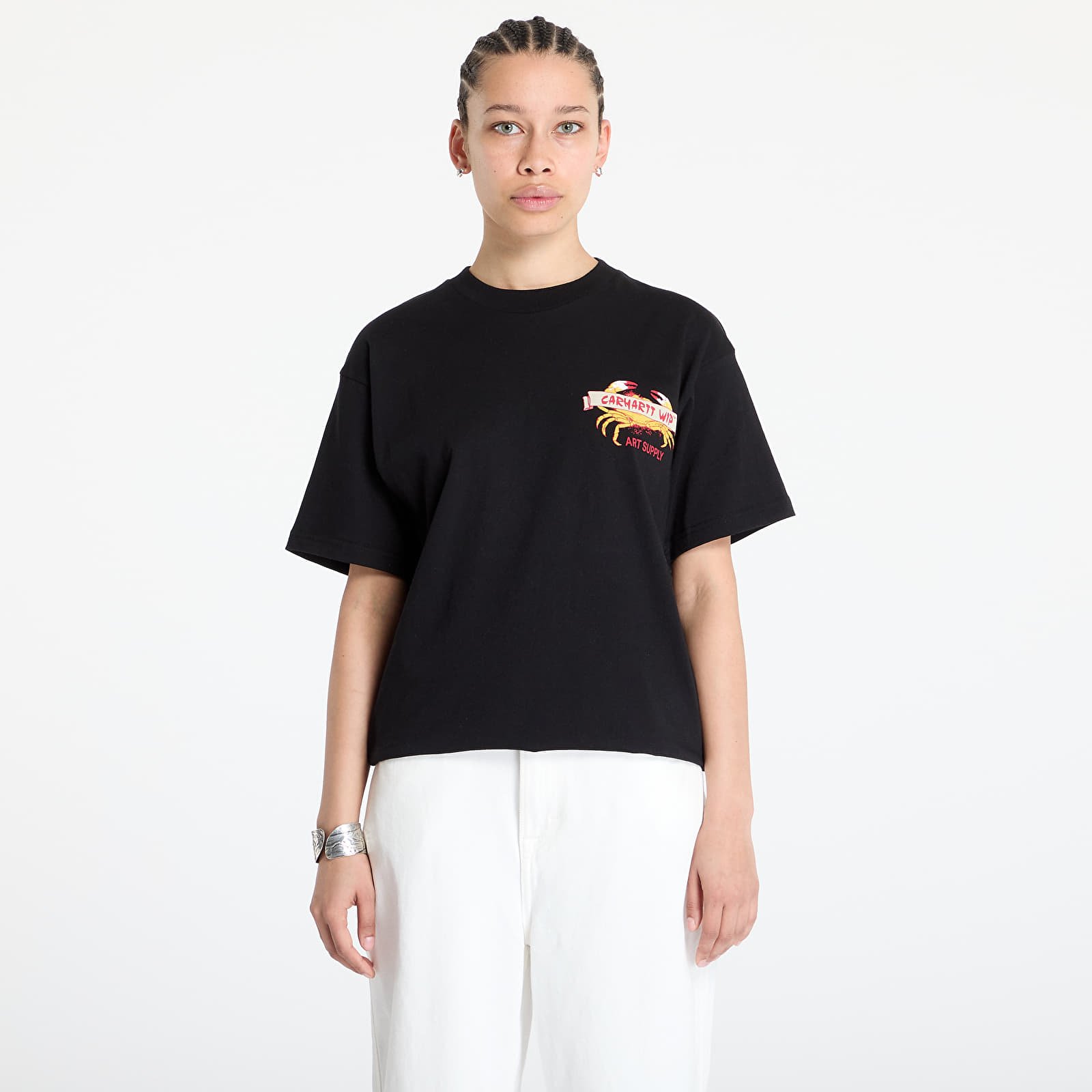 Pólók Carhartt WIP Crab Paint Short Sleeve T-Shirt UNISEX Black