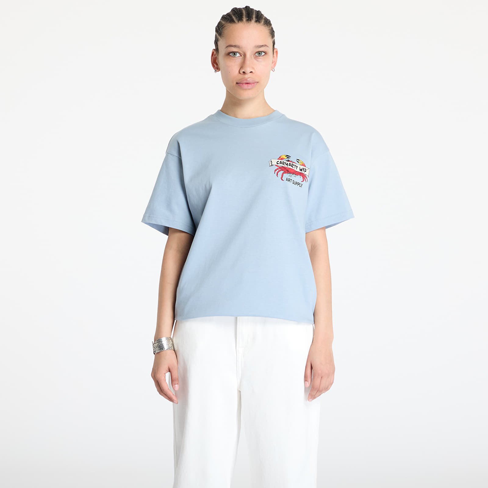 Тениски Carhartt WIP Crab Paint Short Sleeve T-Shirt UNISEX Frosted Blue