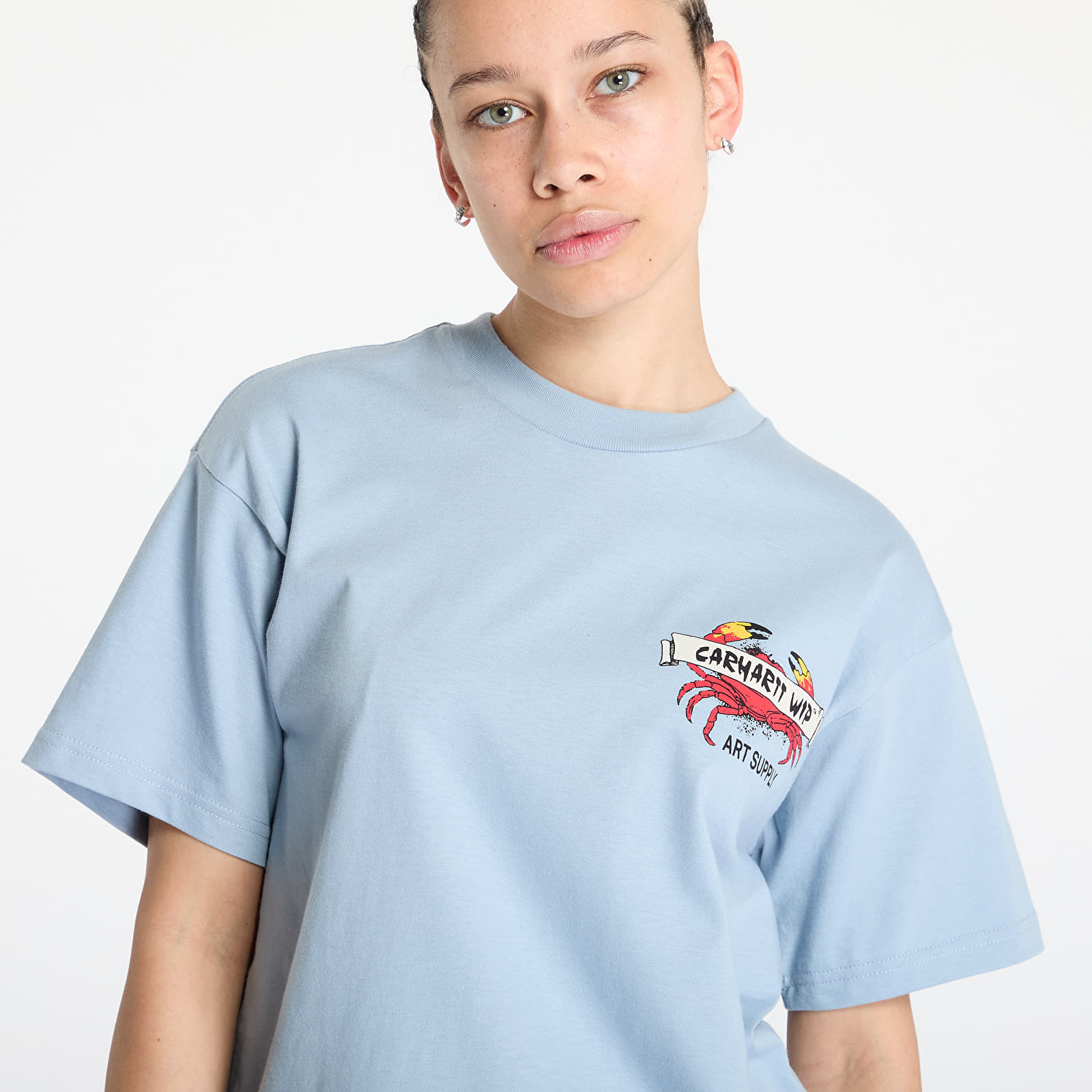 Тениски Carhartt WIP Crab Paint Short Sleeve T-Shirt UNISEX Frosted Blue