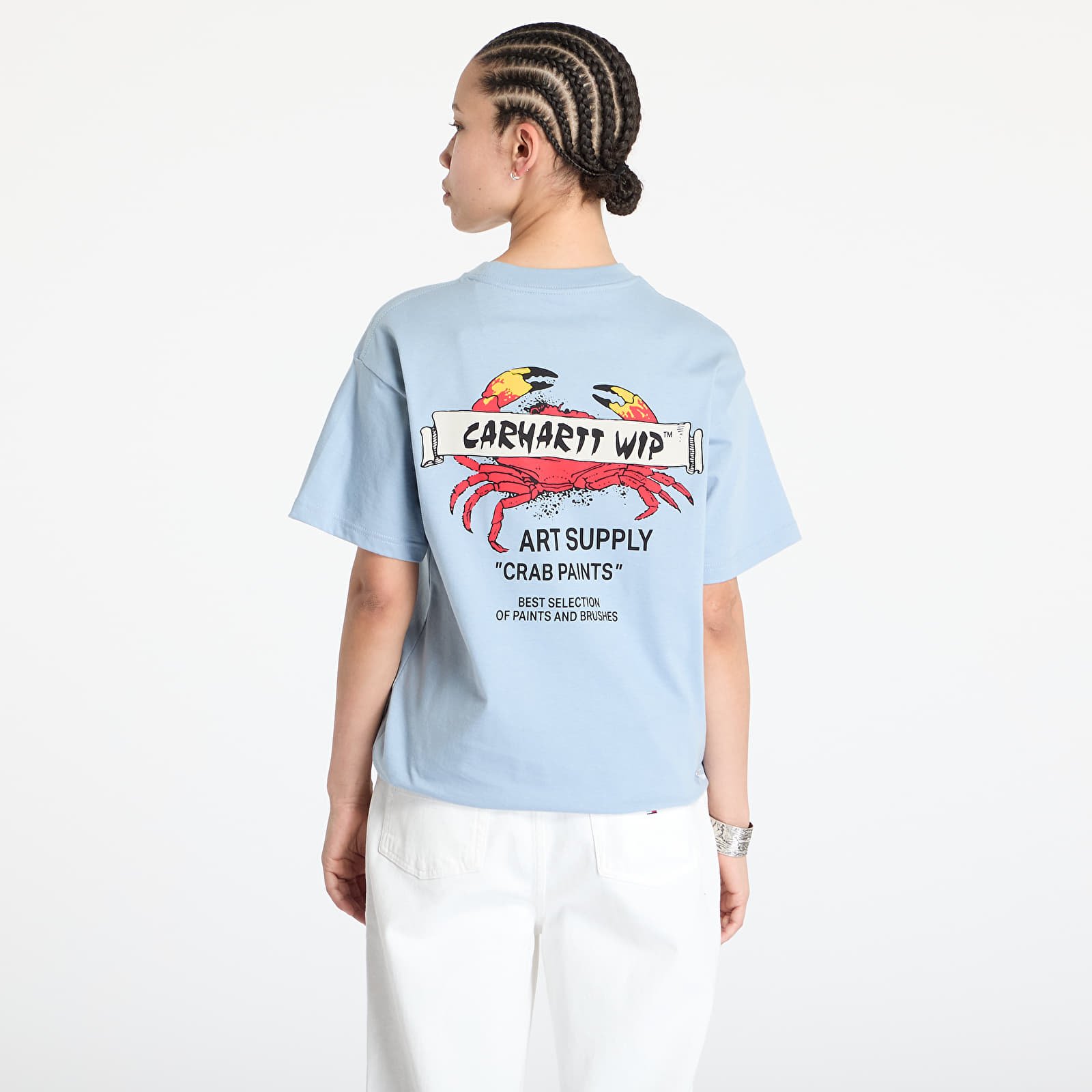 Тениски Carhartt WIP Crab Paint Short Sleeve T-Shirt UNISEX Frosted Blue