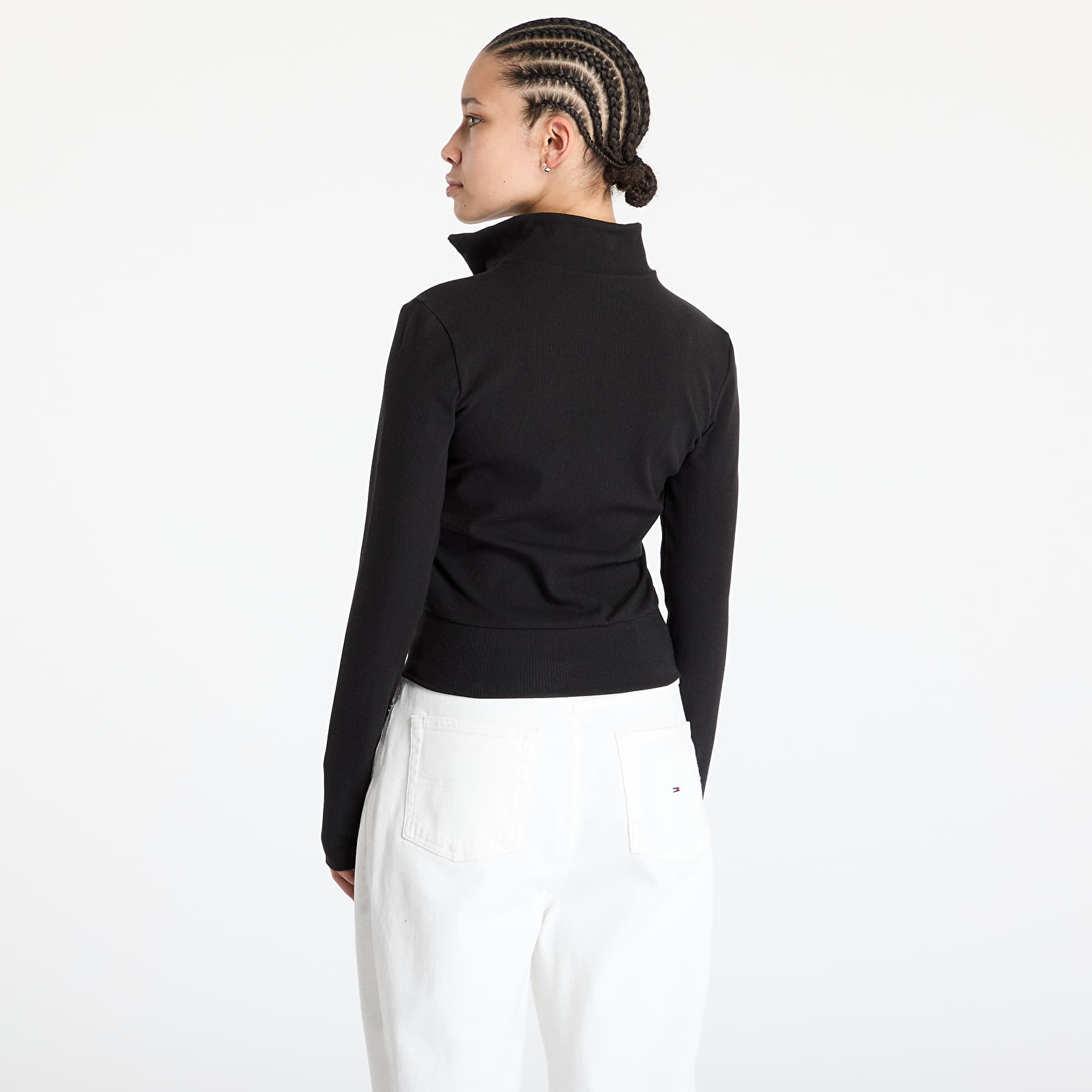 Mikiny adidas Essentials Rib Full Zip Tracktop Black/ Black