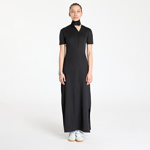 Y-3 Fitted Neck Closure Dress Black