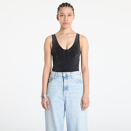 Patta Femme Acid Wash Bodysuit Black