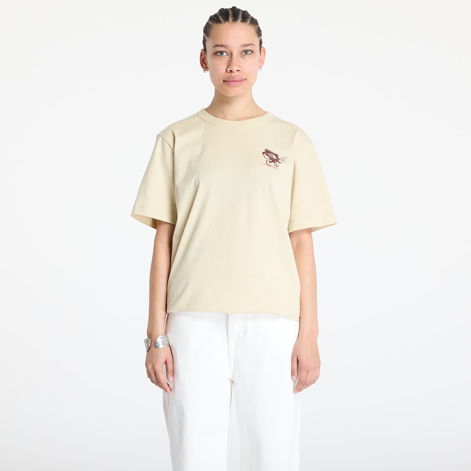 T-shirts The North Face Unisex Shortsleeve Cartoon Logo Relaxed Tee UNISEX Gravel