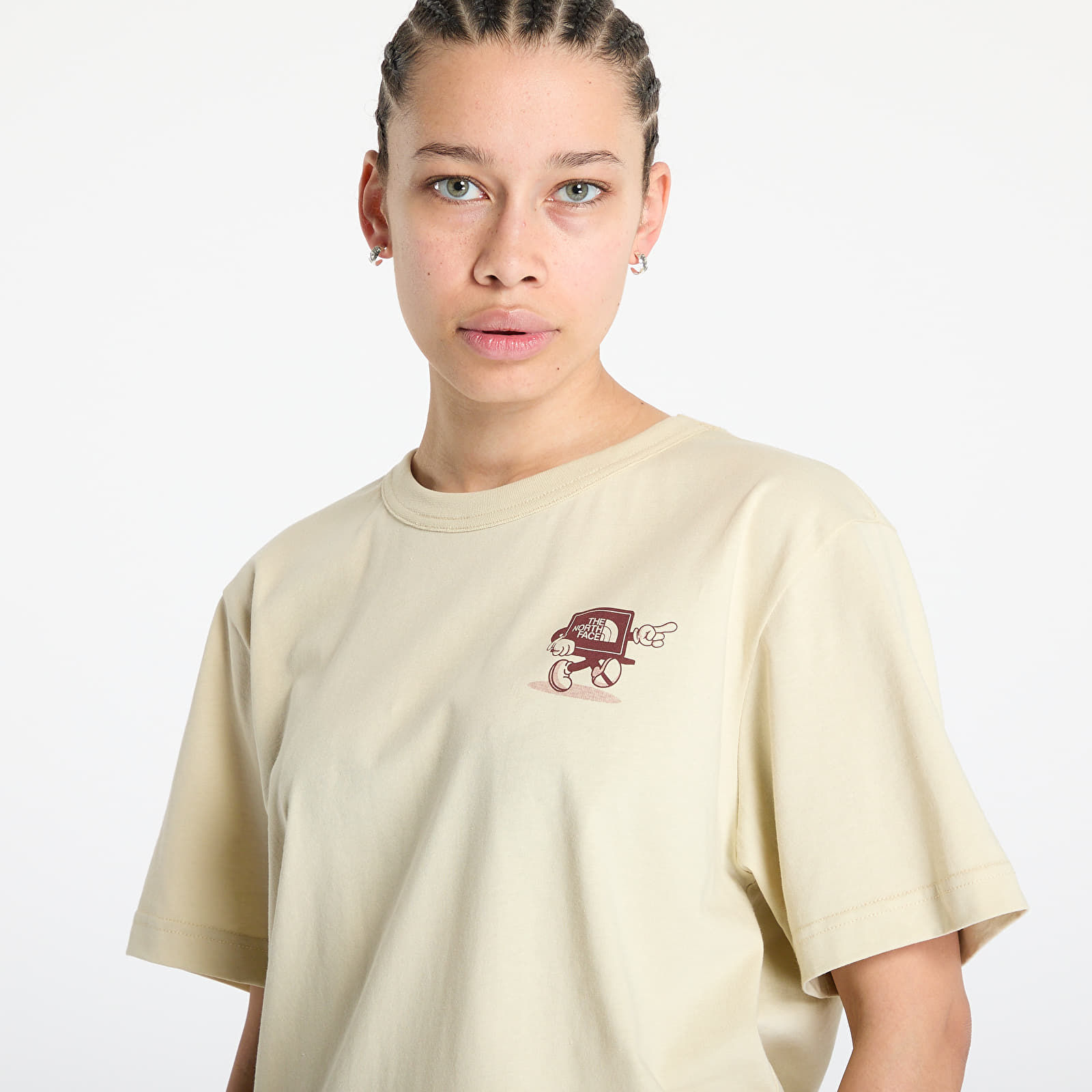 T-shirts The North Face Unisex Shortsleeve Cartoon Logo Relaxed Tee UNISEX Gravel