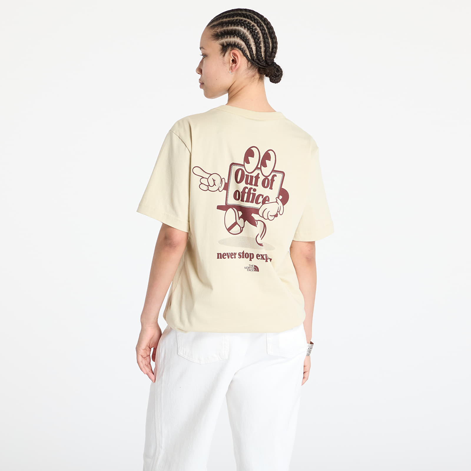 T-shirts The North Face Unisex Shortsleeve Cartoon Logo Relaxed Tee UNISEX Gravel