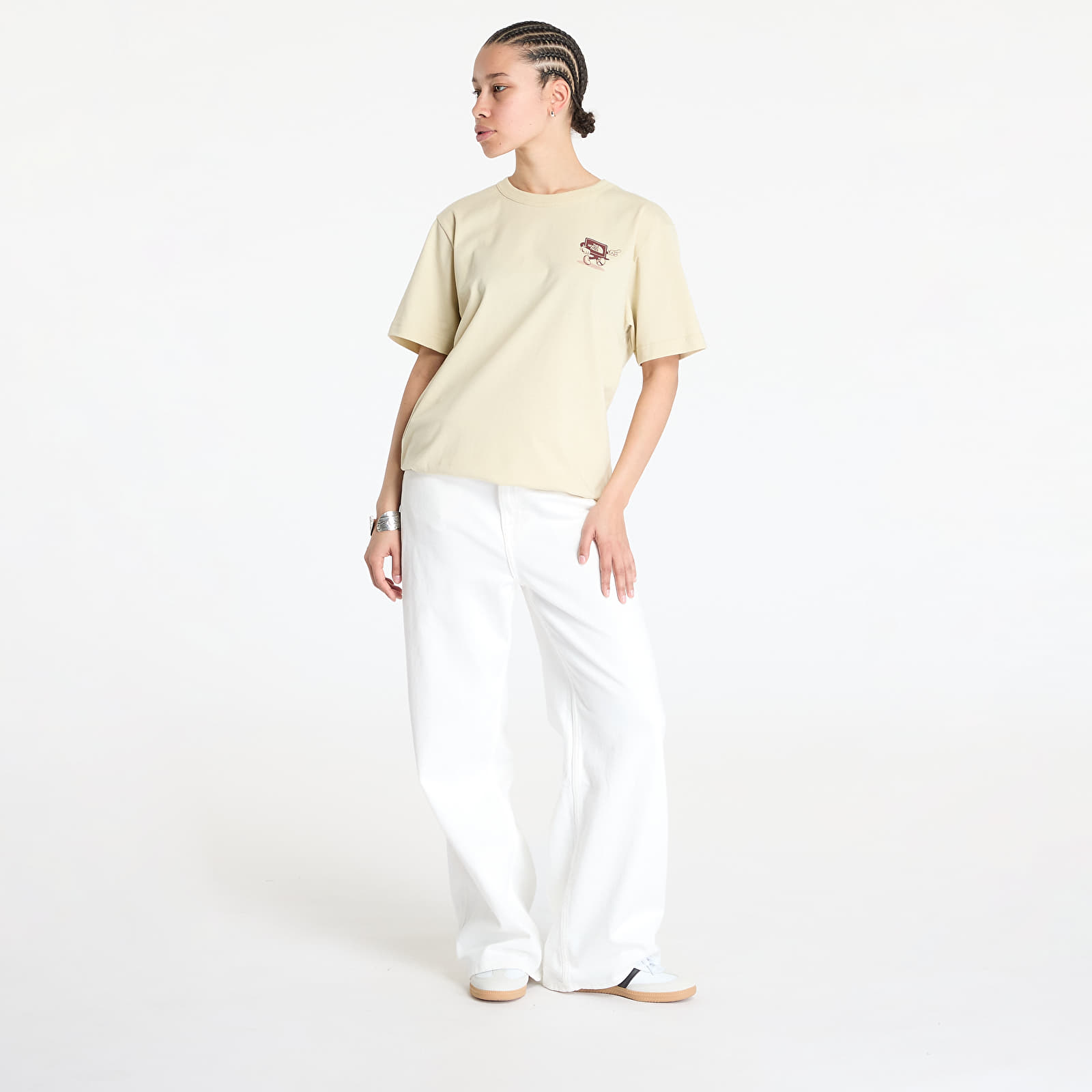 T-shirts The North Face Unisex Shortsleeve Cartoon Logo Relaxed Tee UNISEX Gravel