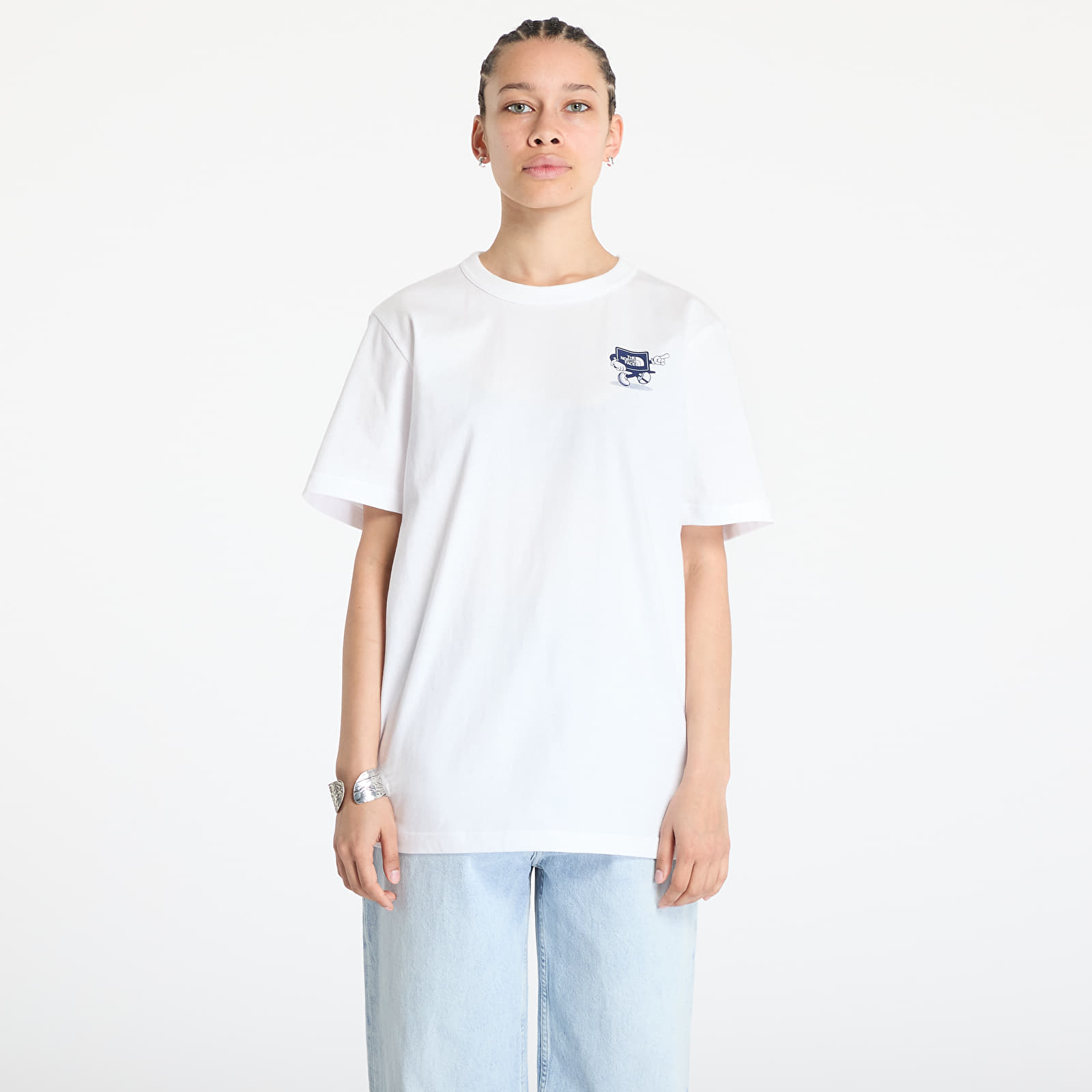 Koszulki The North Face Unisex Shortsleeve Cartoon Logo Relaxed Tee UNISEX TNF White