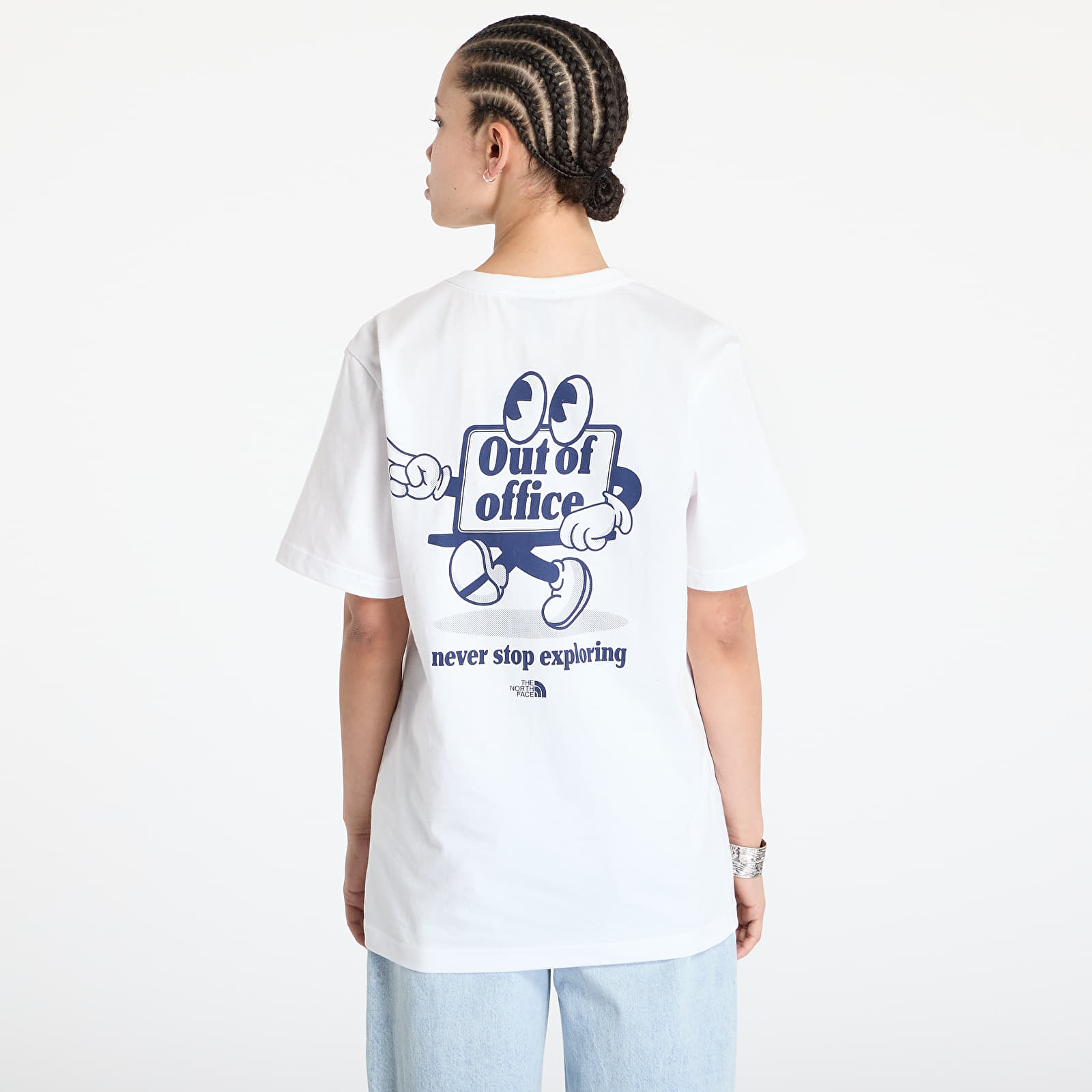 Koszulki The North Face Unisex Shortsleeve Cartoon Logo Relaxed Tee UNISEX TNF White