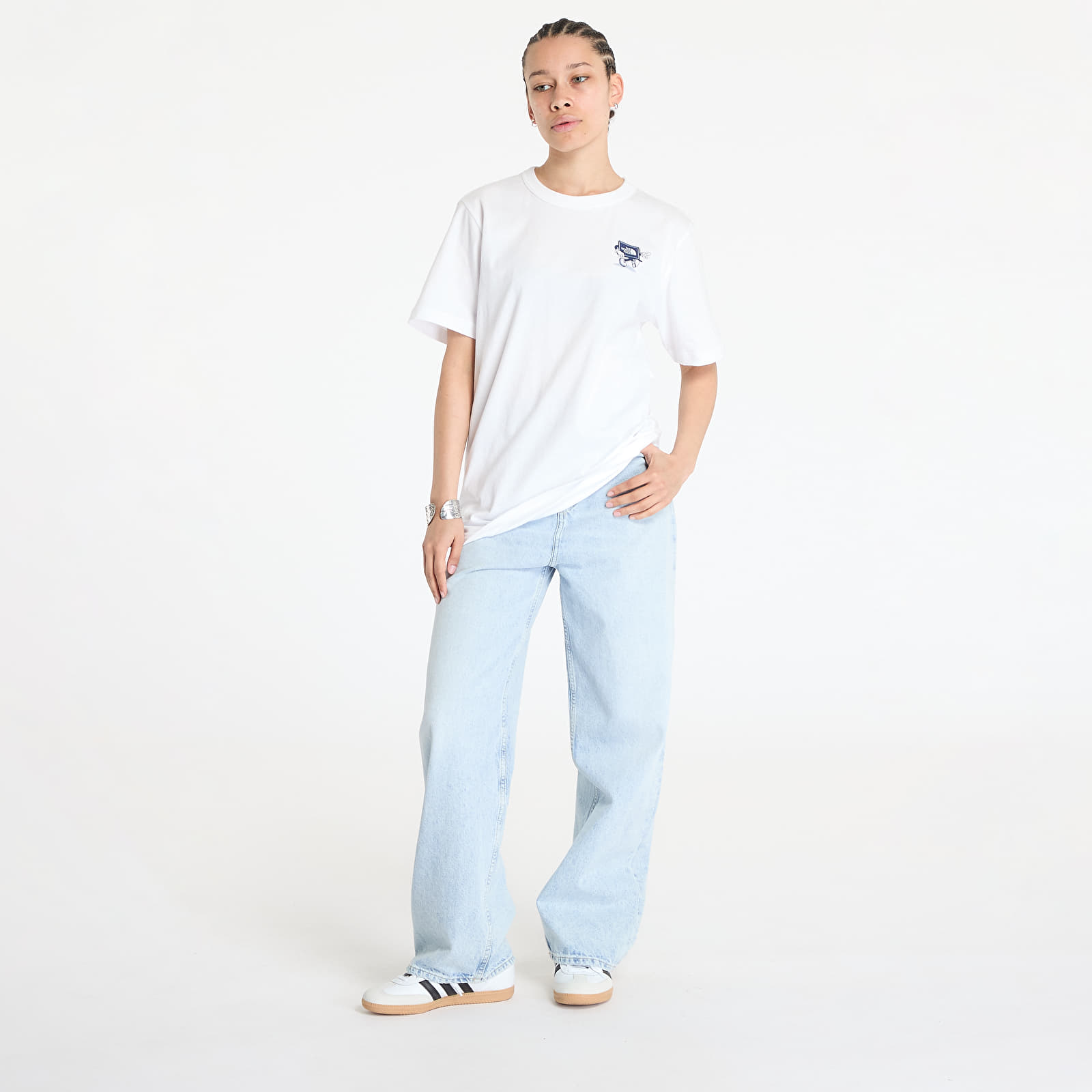Koszulki The North Face Unisex Shortsleeve Cartoon Logo Relaxed Tee UNISEX TNF White