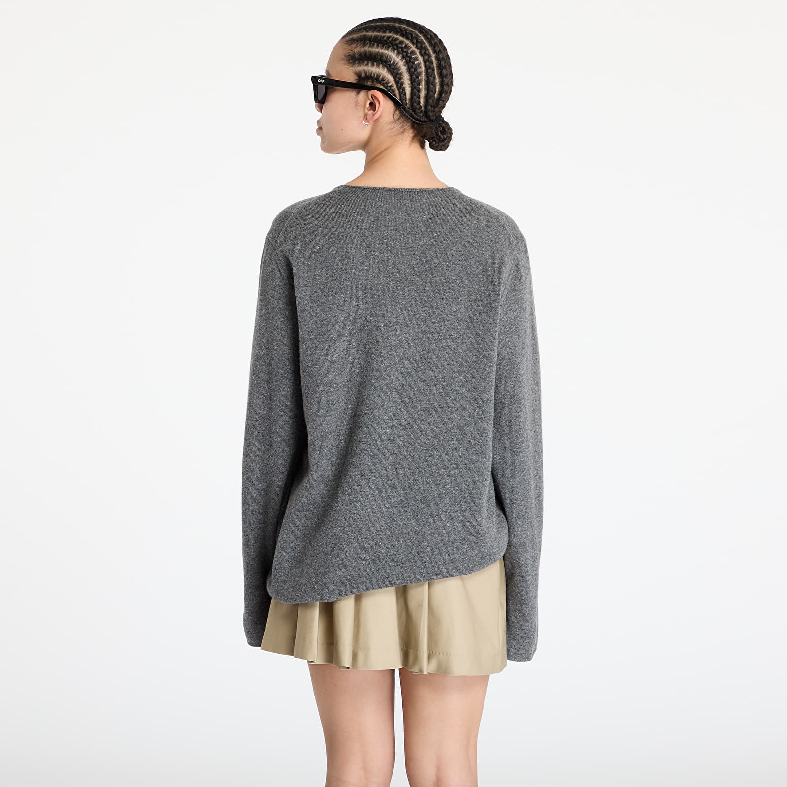 Sweatshirts Comme des Garçons PLAY Red Heart Crewneck Jumper Mid Grey