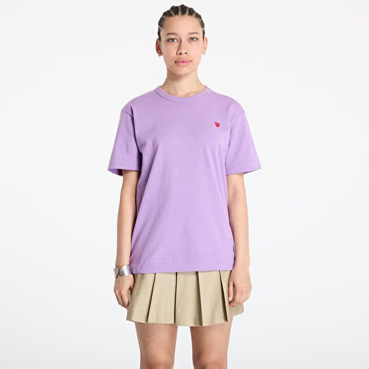 T-skjorte Comme des Garçons PLAY Heart Logo Tee Purple