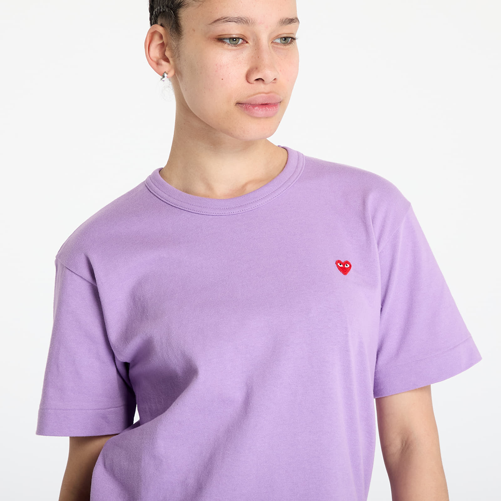 T-paidat Comme des Garçons PLAY Heart Logo Tee Purple