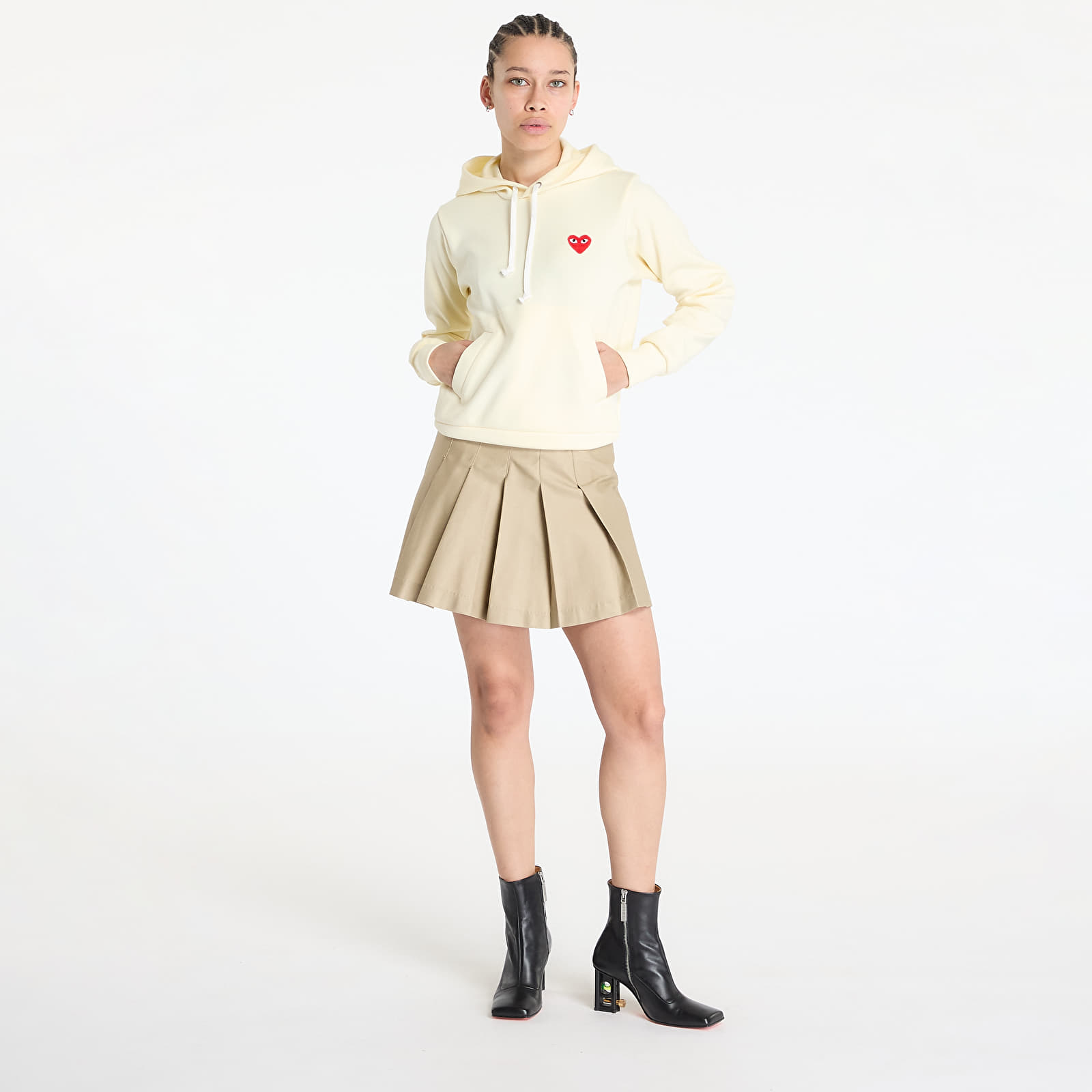 Суичъри и пуловери Comme des Garçons PLAY Hoodie Ivory