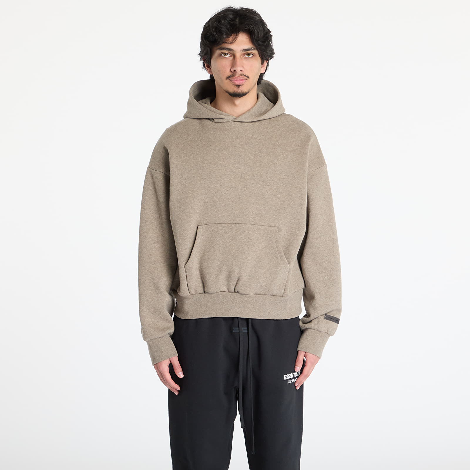 Sweatshirt Fear of God Essentials Classic Fit Fleece Hoodie Homestead Heather XXS