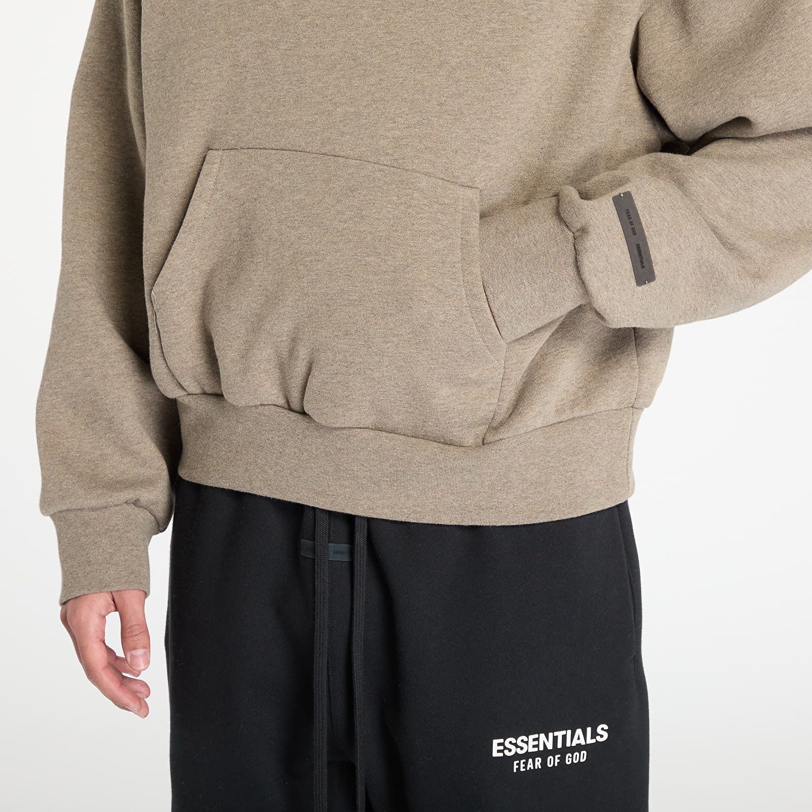 Mikiny Fear of God Essentials Classic Fit Fleece Hoodie Homestead Heather