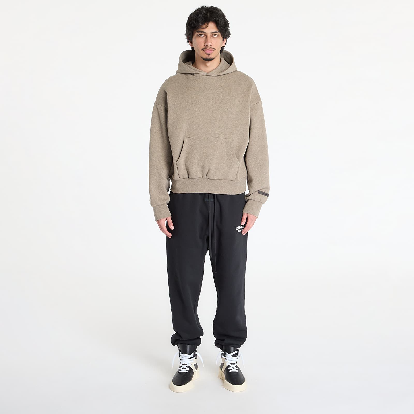 Mikiny Fear of God Essentials Classic Fit Fleece Hoodie Homestead Heather