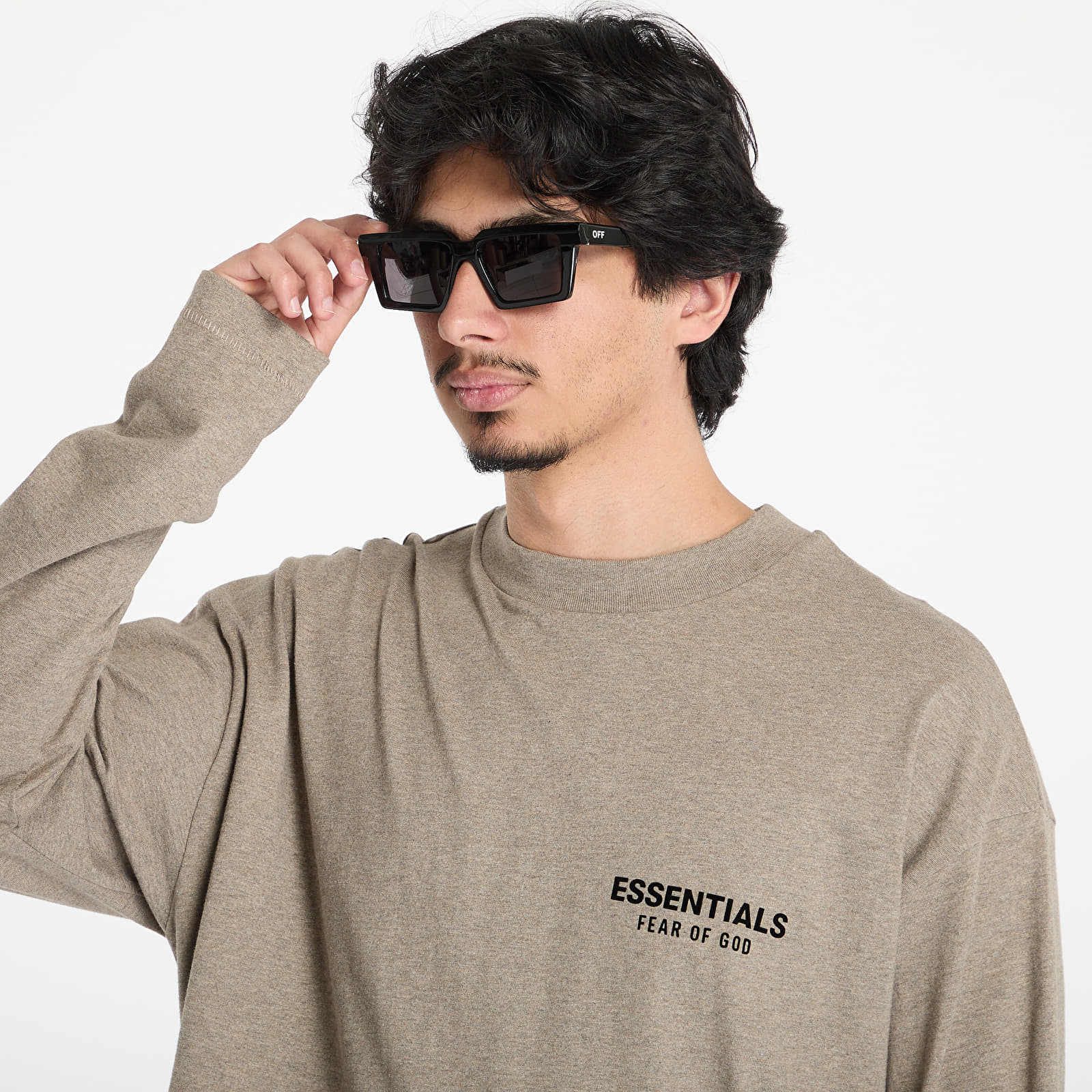 T-shirts Fear of God Essentials Classic Fit Long Sleeve Tee Homestead Heather