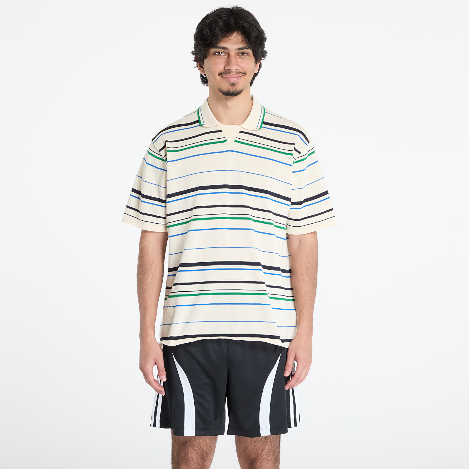 Tricou adidas x Wales Bonner Knit Polo White/ Wonder White/ Green XS
