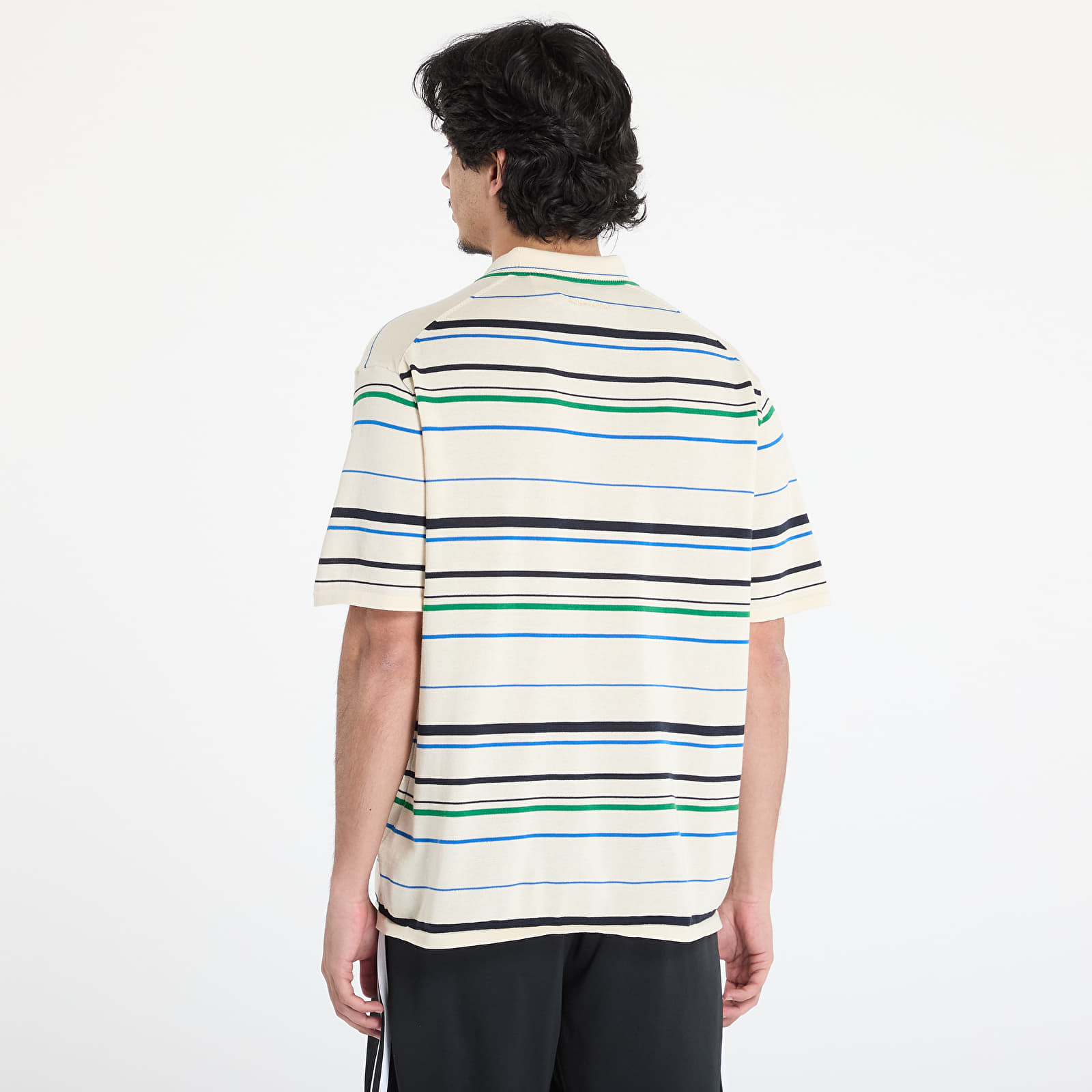 Vīriešu T-krekli adidas x Wales Bonner Knit Polo White/ Wonder White/ Green