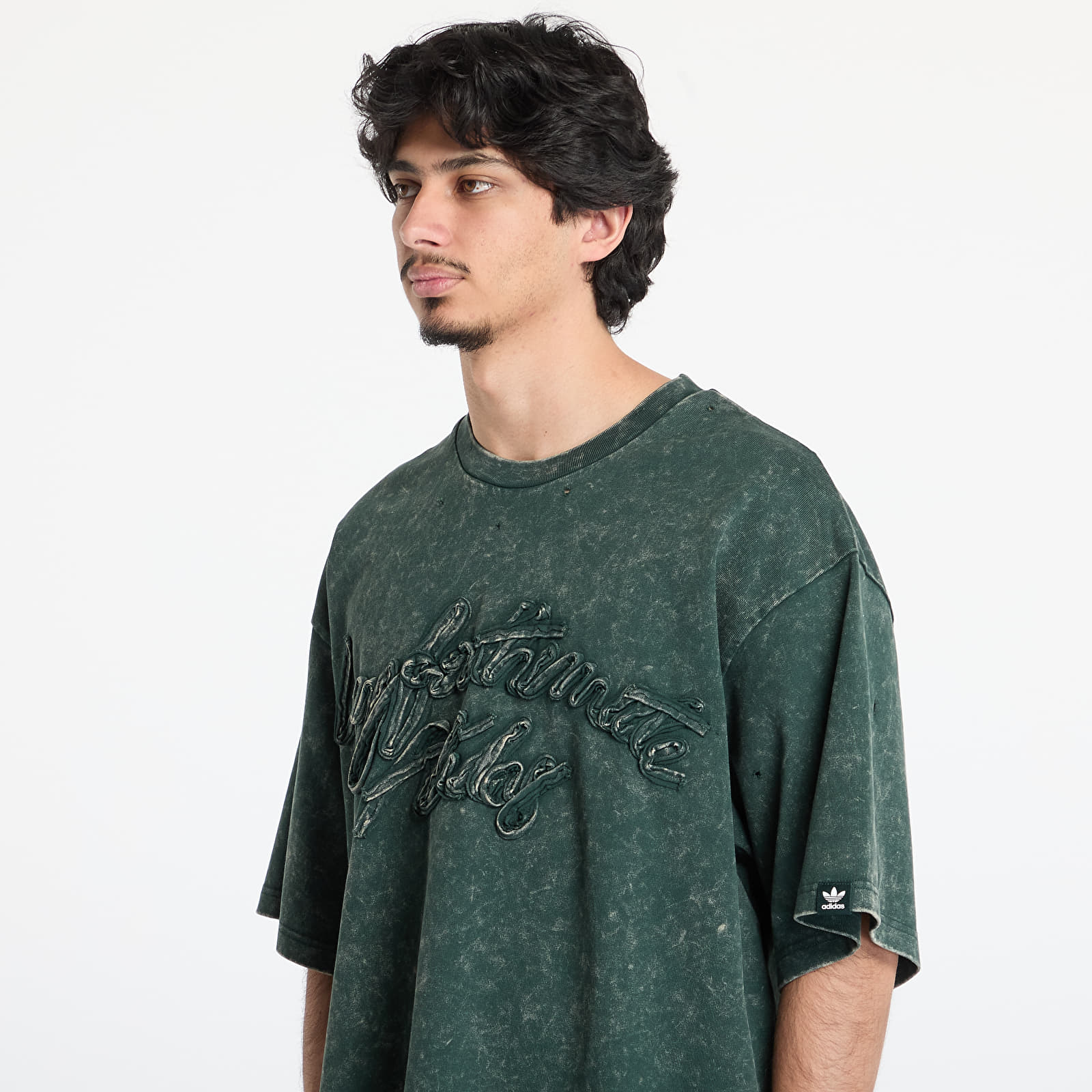 Trička adidas Song For The Mute Wased Tee Green/ Shadow Green
