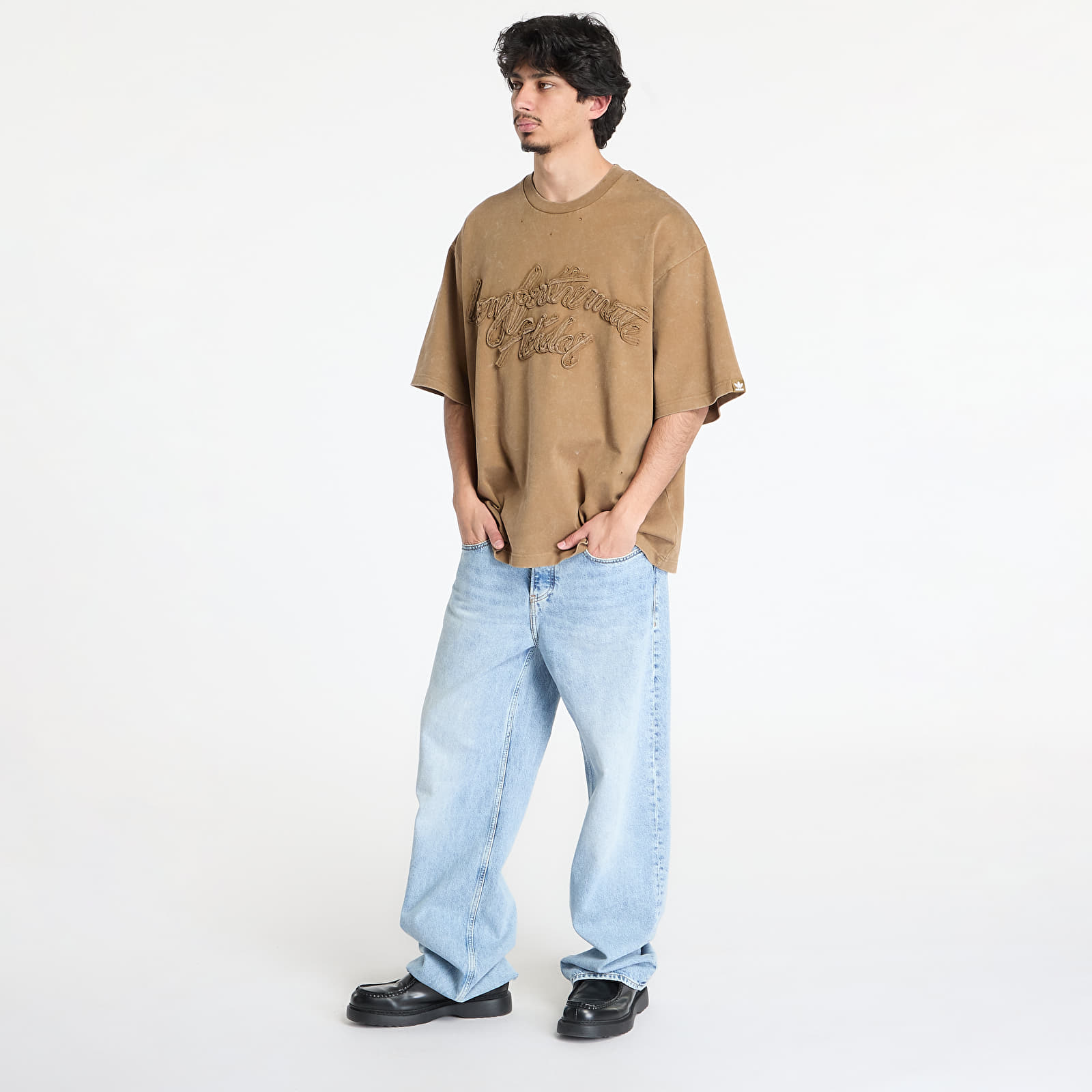 T-Shirts adidas Song For The Mute Wased Tee Brown/ Earth