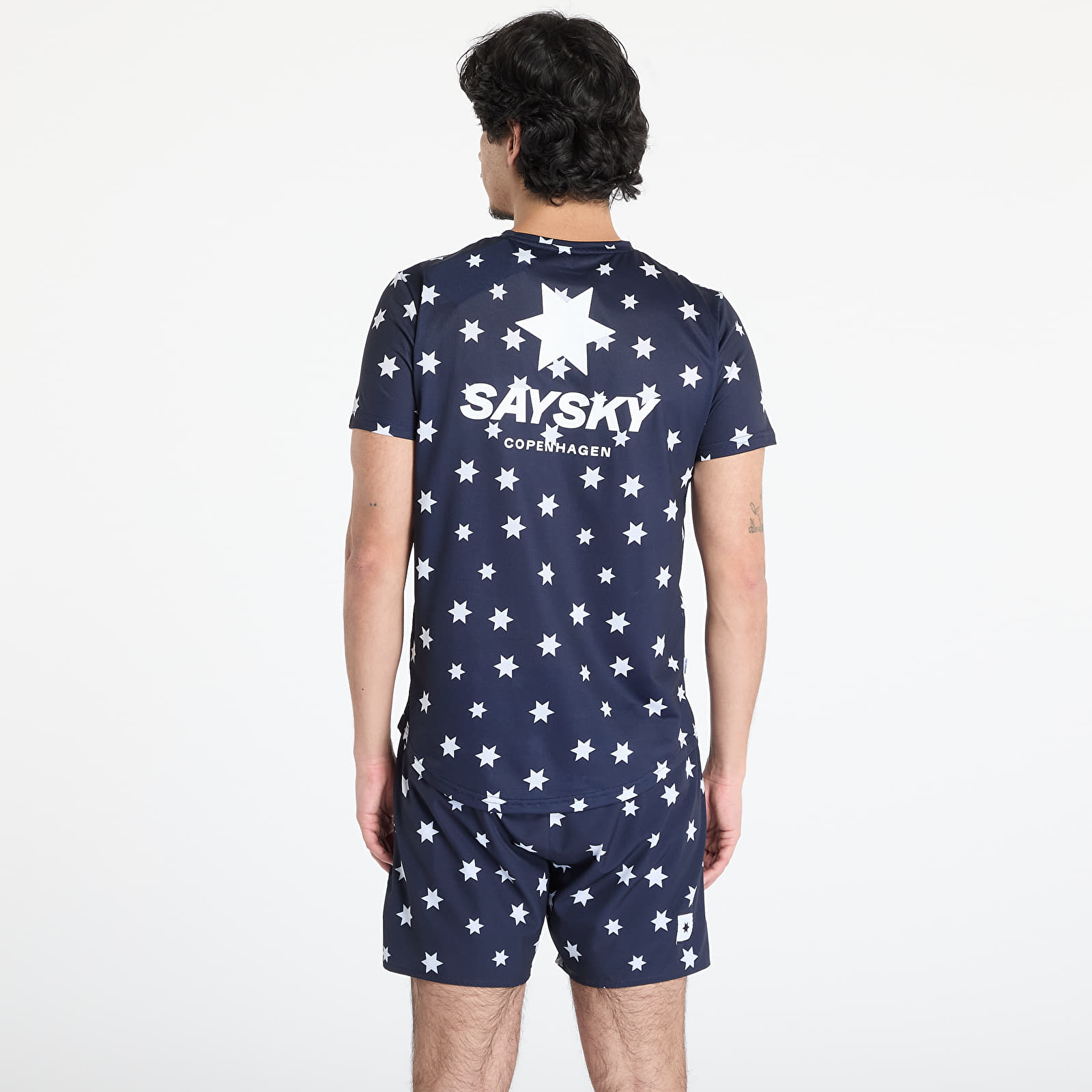 Pánská trička SAYSKY Star Combat T-Shirt Blue/ White Aop