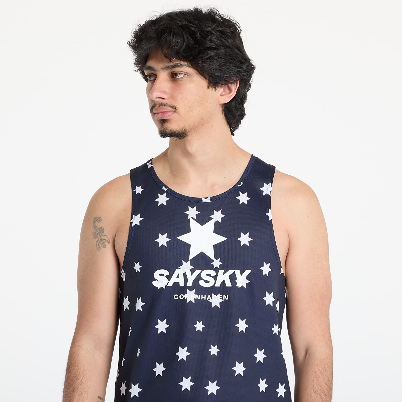 Pánske tielka SAYSKY Star Combat Singlet Top Blue/ White Aop
