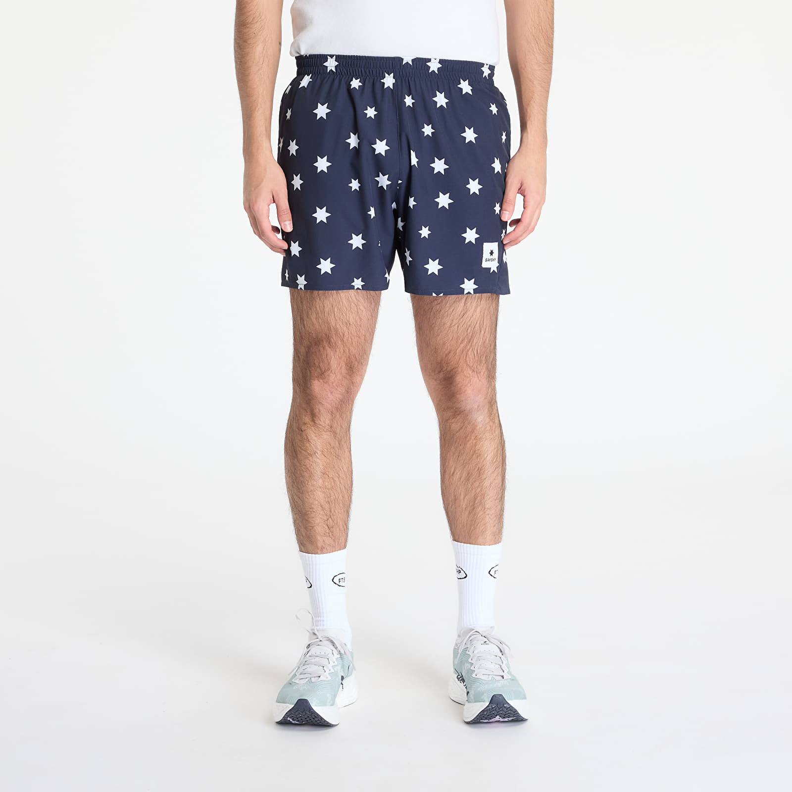 Men's shorts SAYSKY Star Pace Shorts 5'' Blue/ White Aop