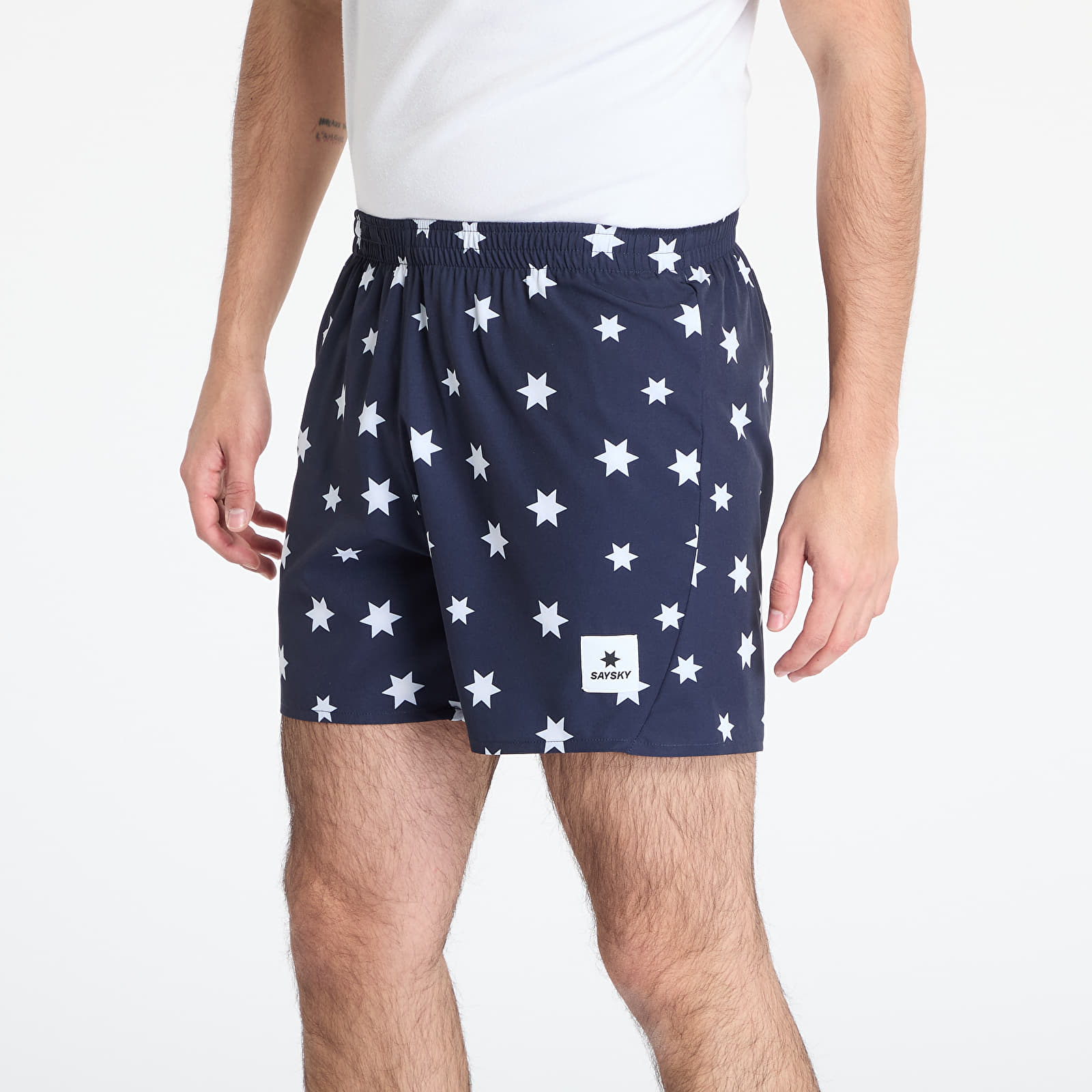 Men's shorts SAYSKY Star Pace Shorts 5'' Blue/ White Aop