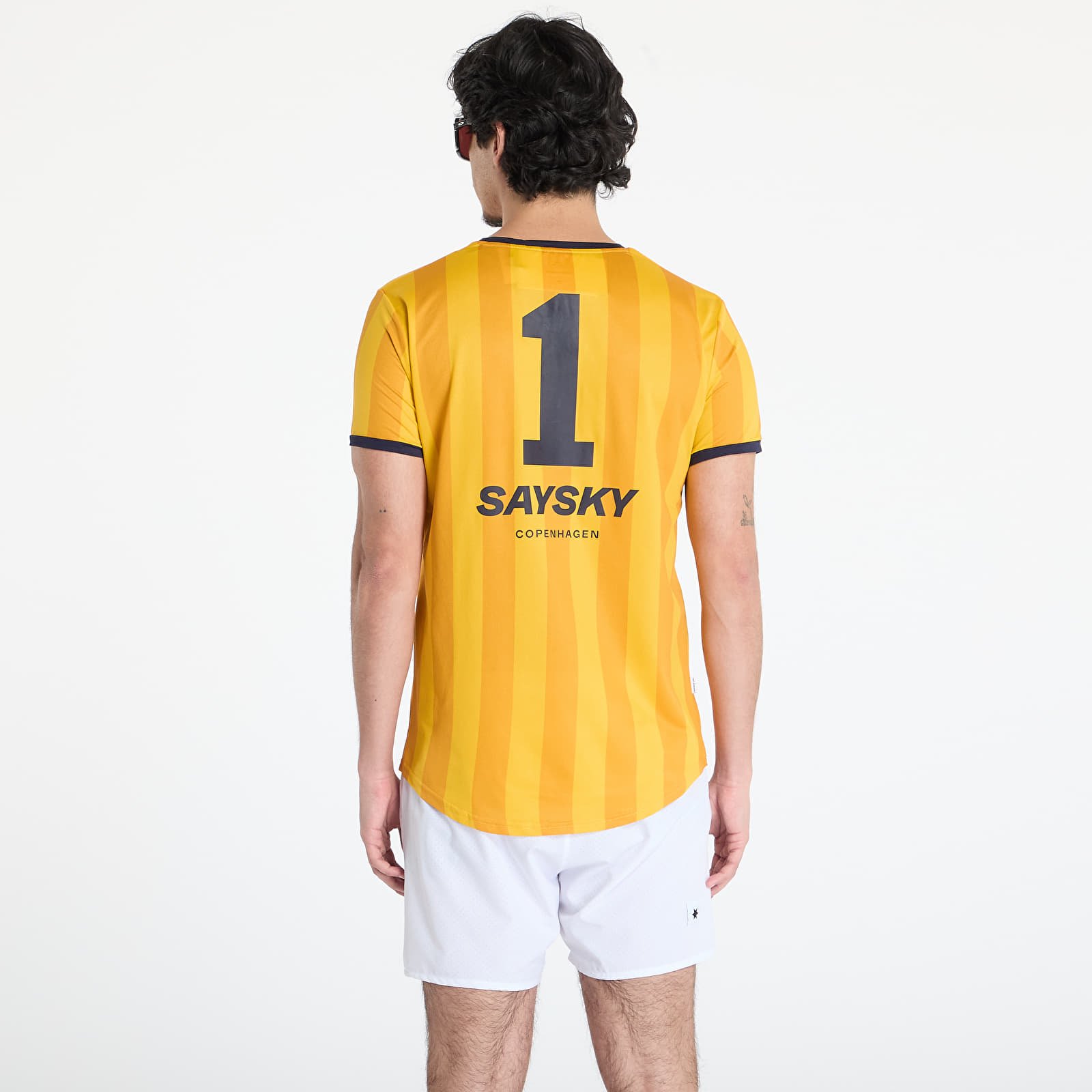Pánske tričká SAYSKY Stripe Combat T-Shirt Yellow Aop