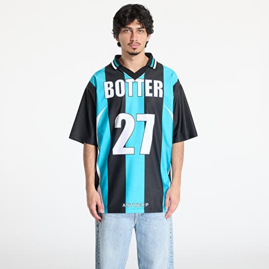 Jersey Reebok x Botter LTD Reverse Soccer Tee Striped Navy/ Aqua Blue