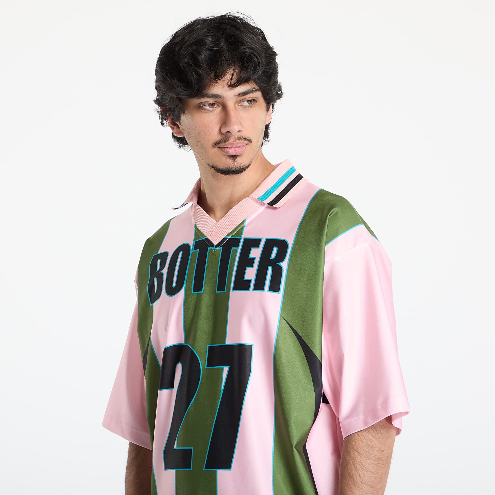 Джерси Reebok x Botter LTD Reverse Soccer Tee Striped Pink/ Green