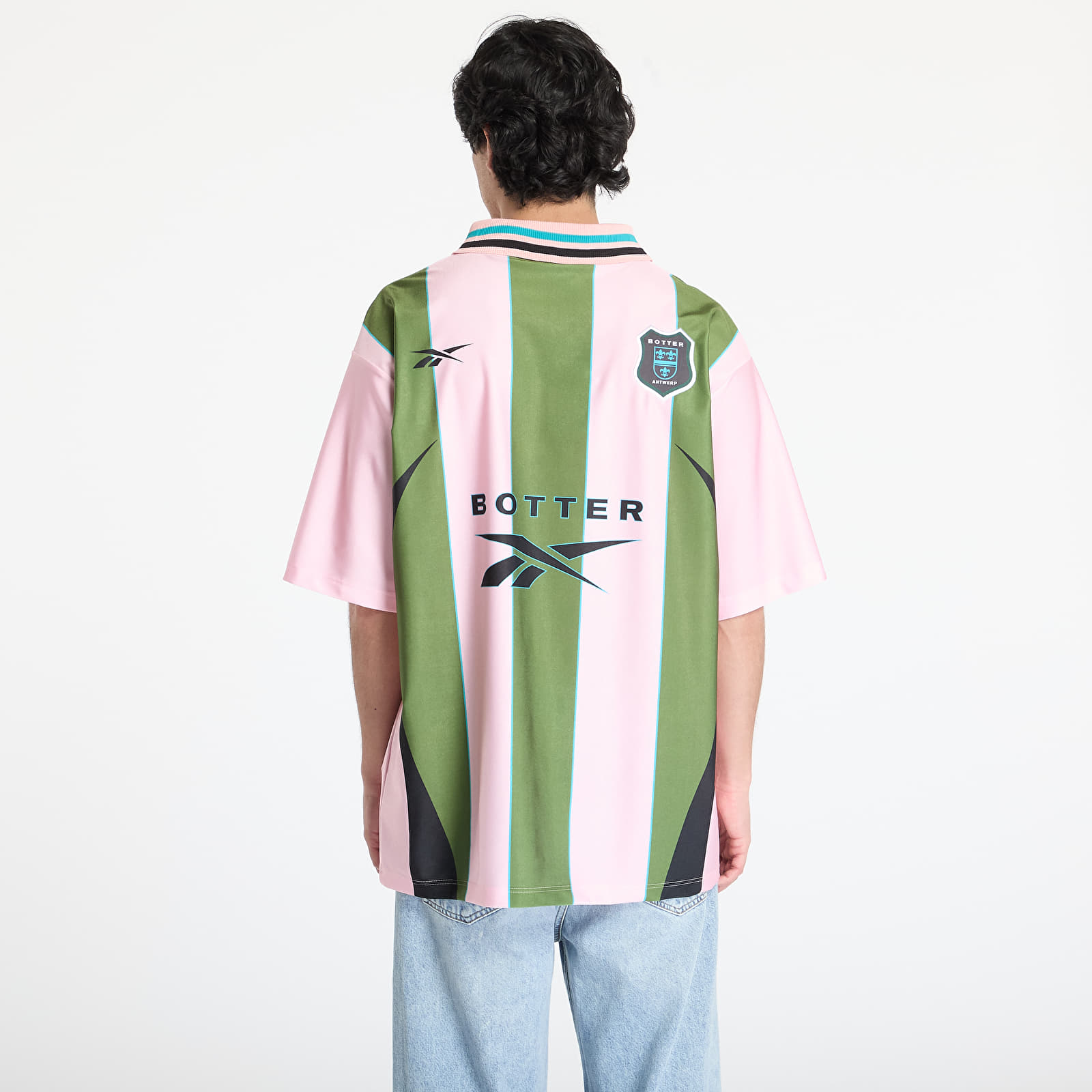 Джерси Reebok x Botter LTD Reverse Soccer Tee Striped Pink/ Green